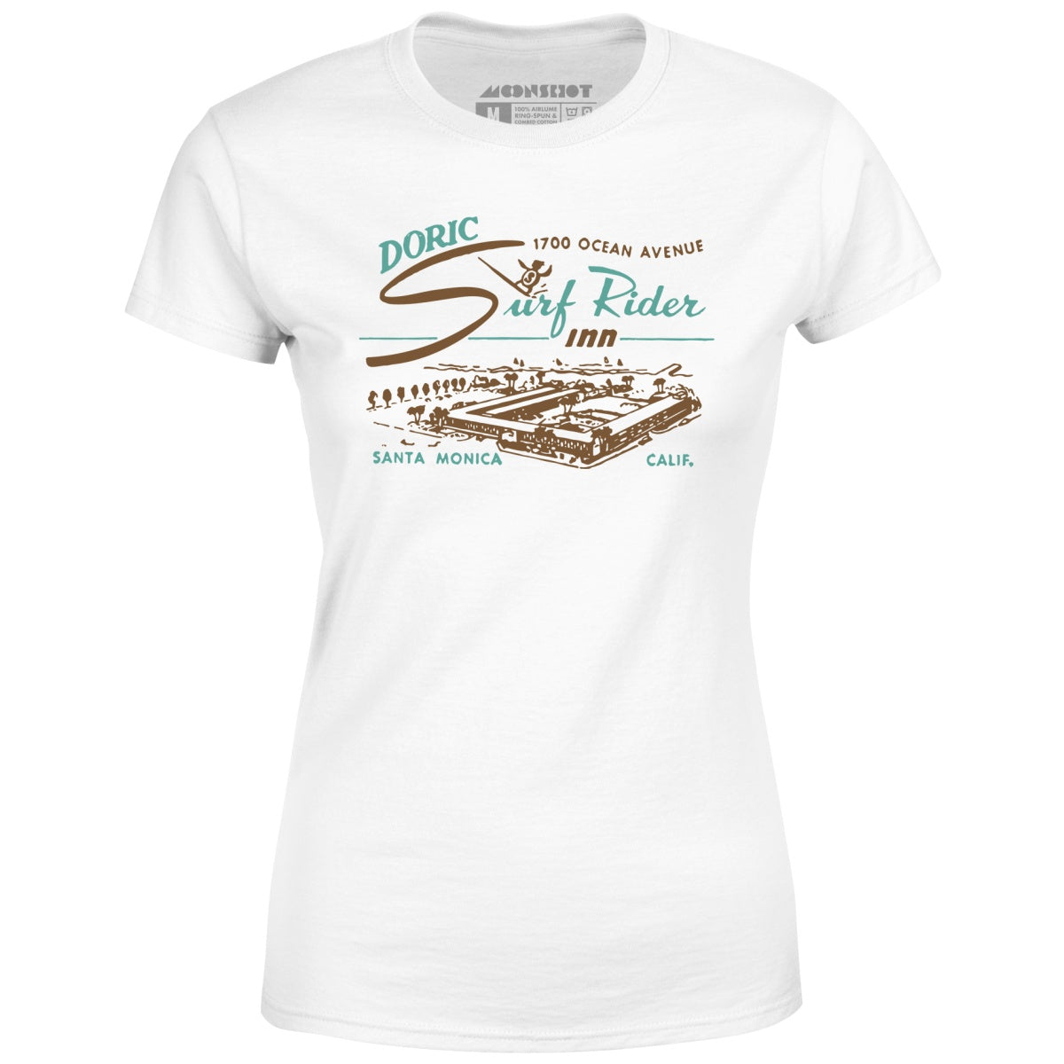 Doric Surf Rider Inn - Santa Monica, CA - Vintage Hotel - Women's T-Shirt