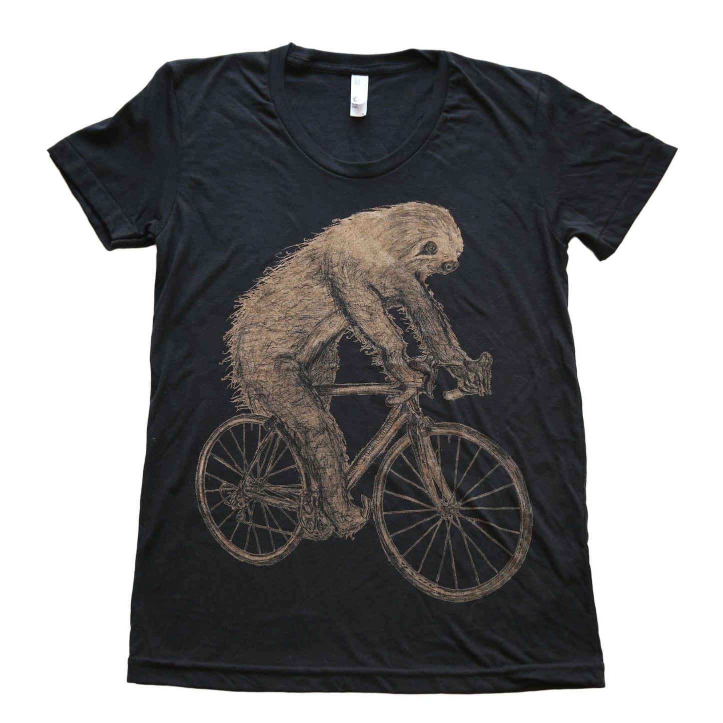 Sloth Bicycle Hand-Screened Tri-Blend Tee Unisex T-shirt, Sweatshirt, Hoodie (1)