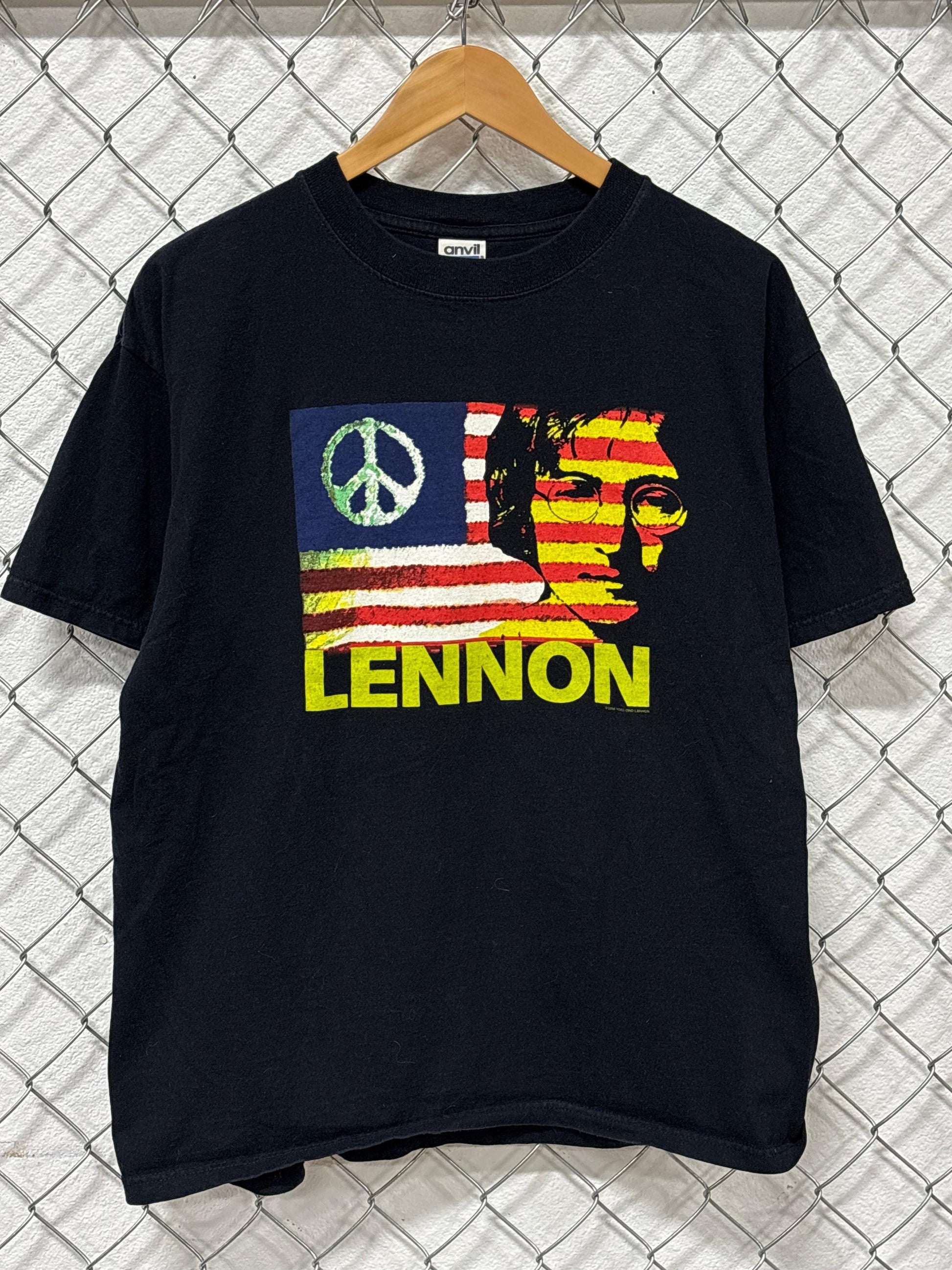 Vintage Y2k John Lennon Give Peace Chance Band Tee Size Large (1)