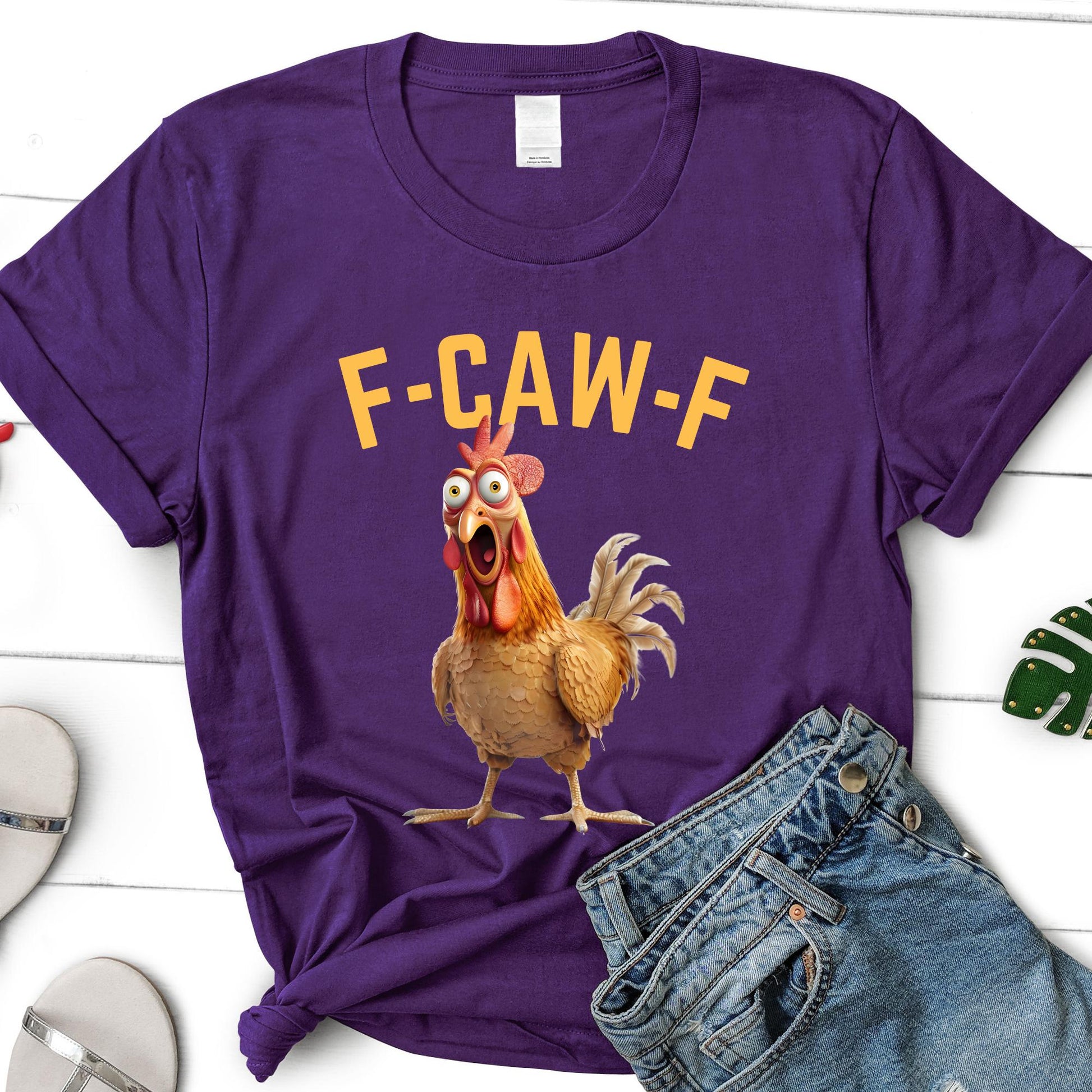 F-Caw-F Chicken Rooster Humor Unisex T-shirt, Sweatshirt, Hoodie (4)