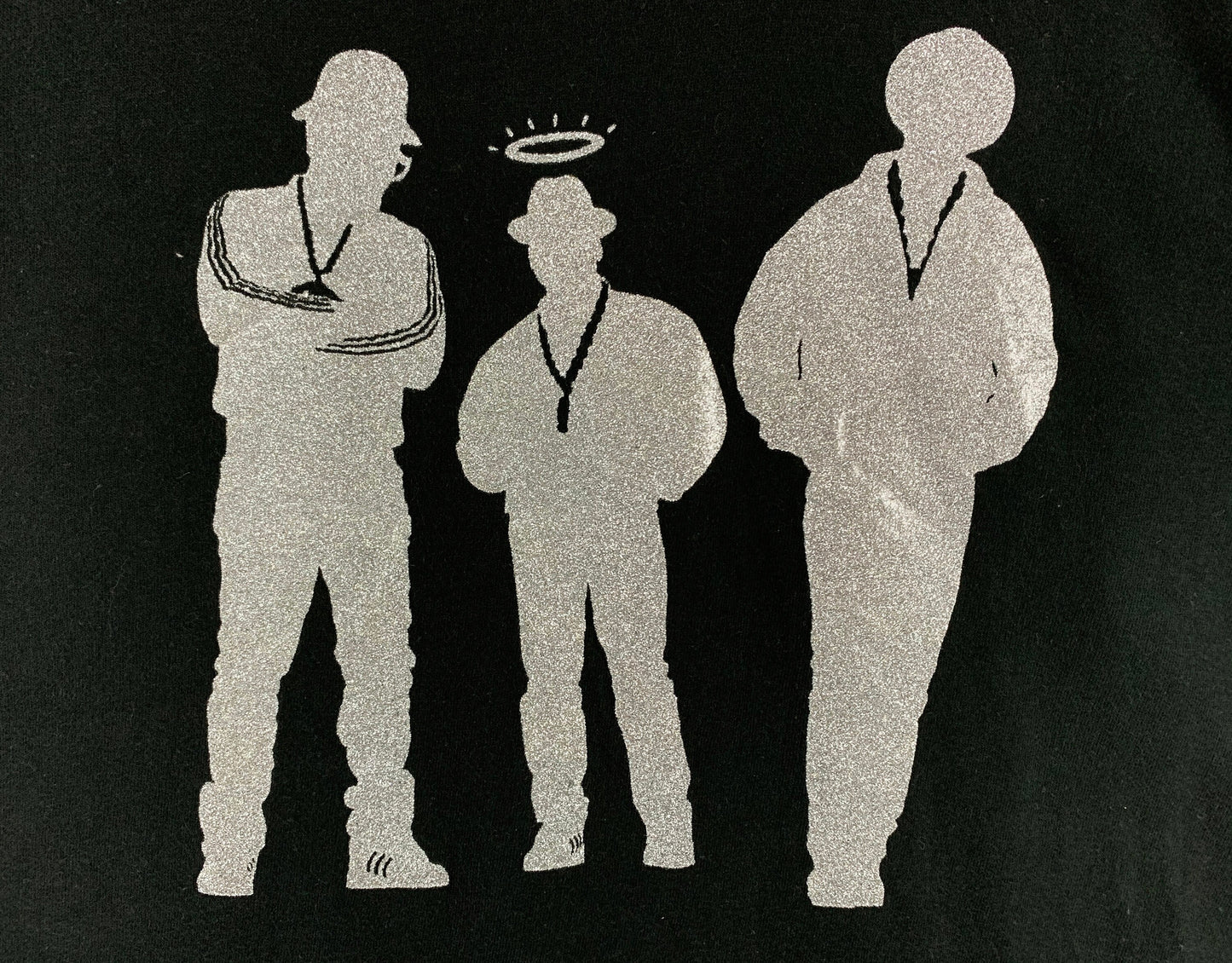 Vintage Y2k Run Dmc Beams Japanese Brand Streetcar Casual Hip Hop Rap Tees Black Large (3)