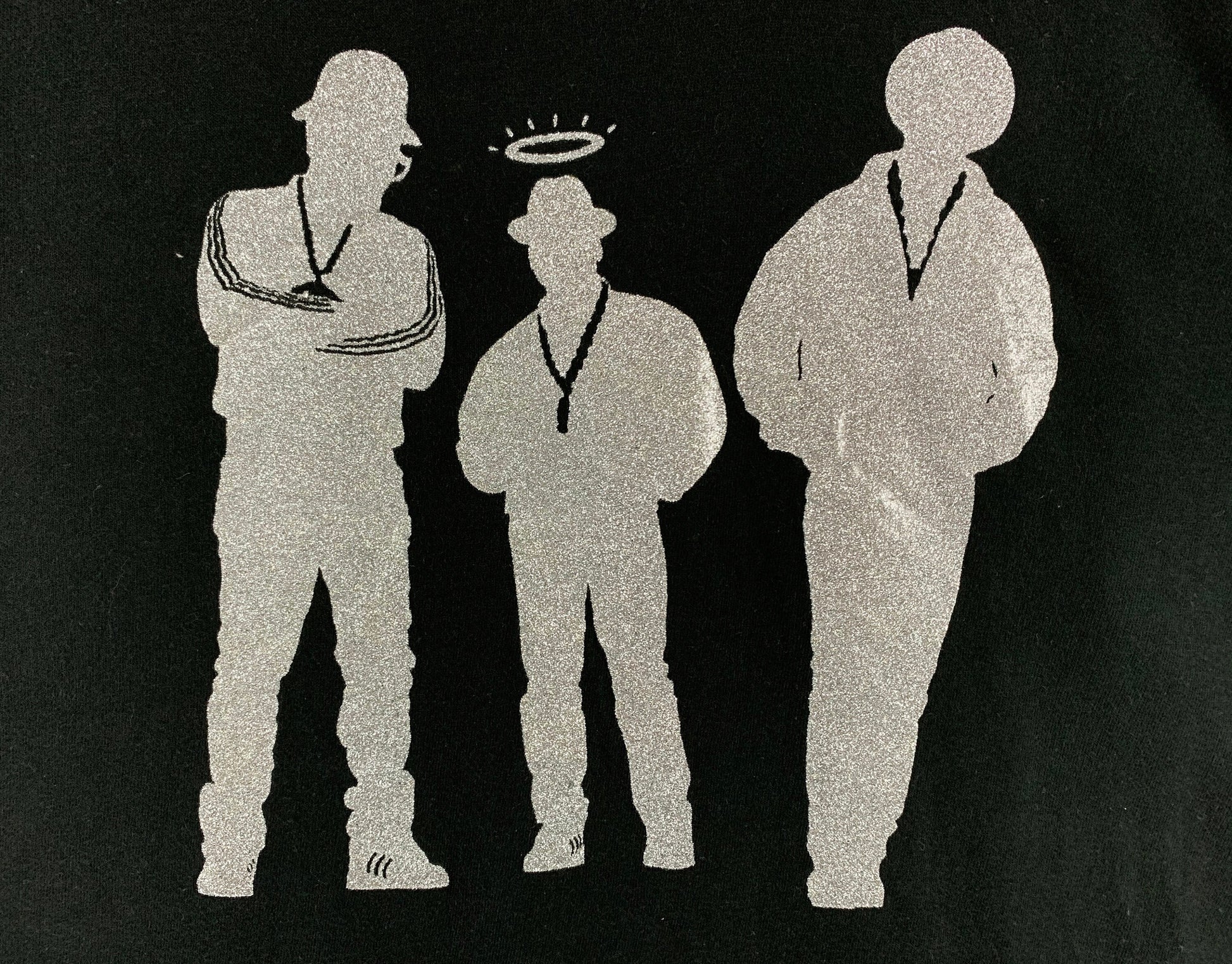Vintage Y2k Run Dmc Beams Japanese Brand Streetcar Casual Hip Hop Rap Tees Black Large (3)