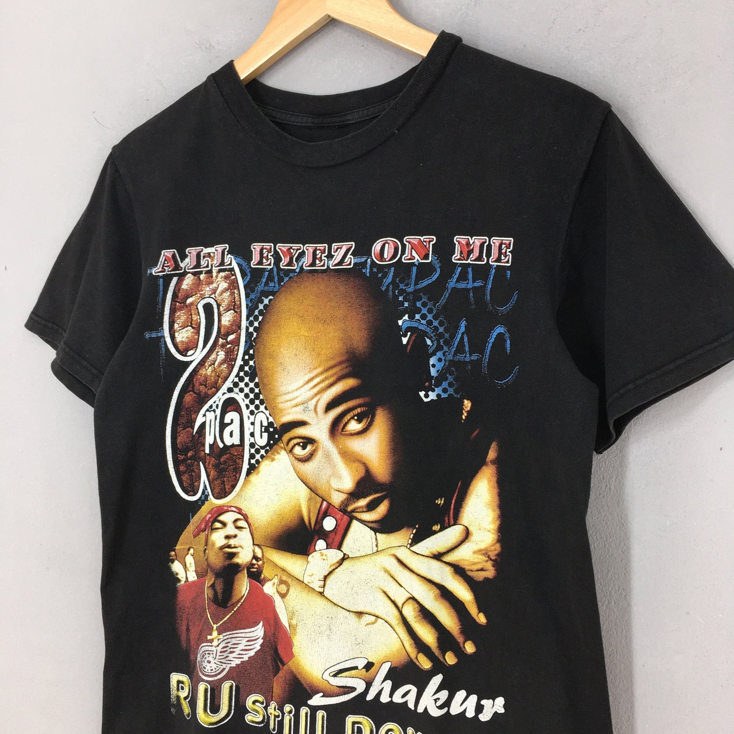 Vintage 90'S Tupac Shakur Rapper Makaveli Tees Small 2pac Eyez Hip Hop Festival Concert Music Rap Size (3)