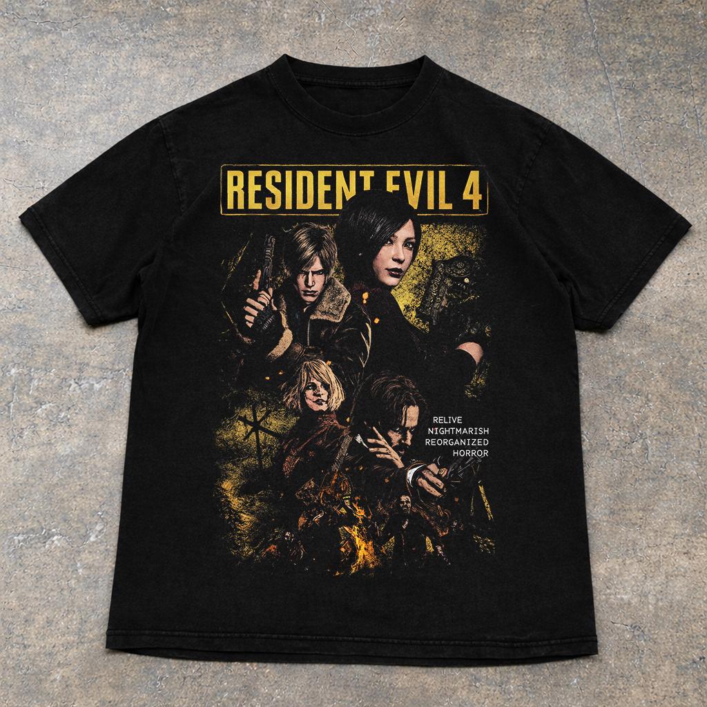 Resident Evil Leon Kennedy Ada Wong Horror Game Streetwear Tee (3)