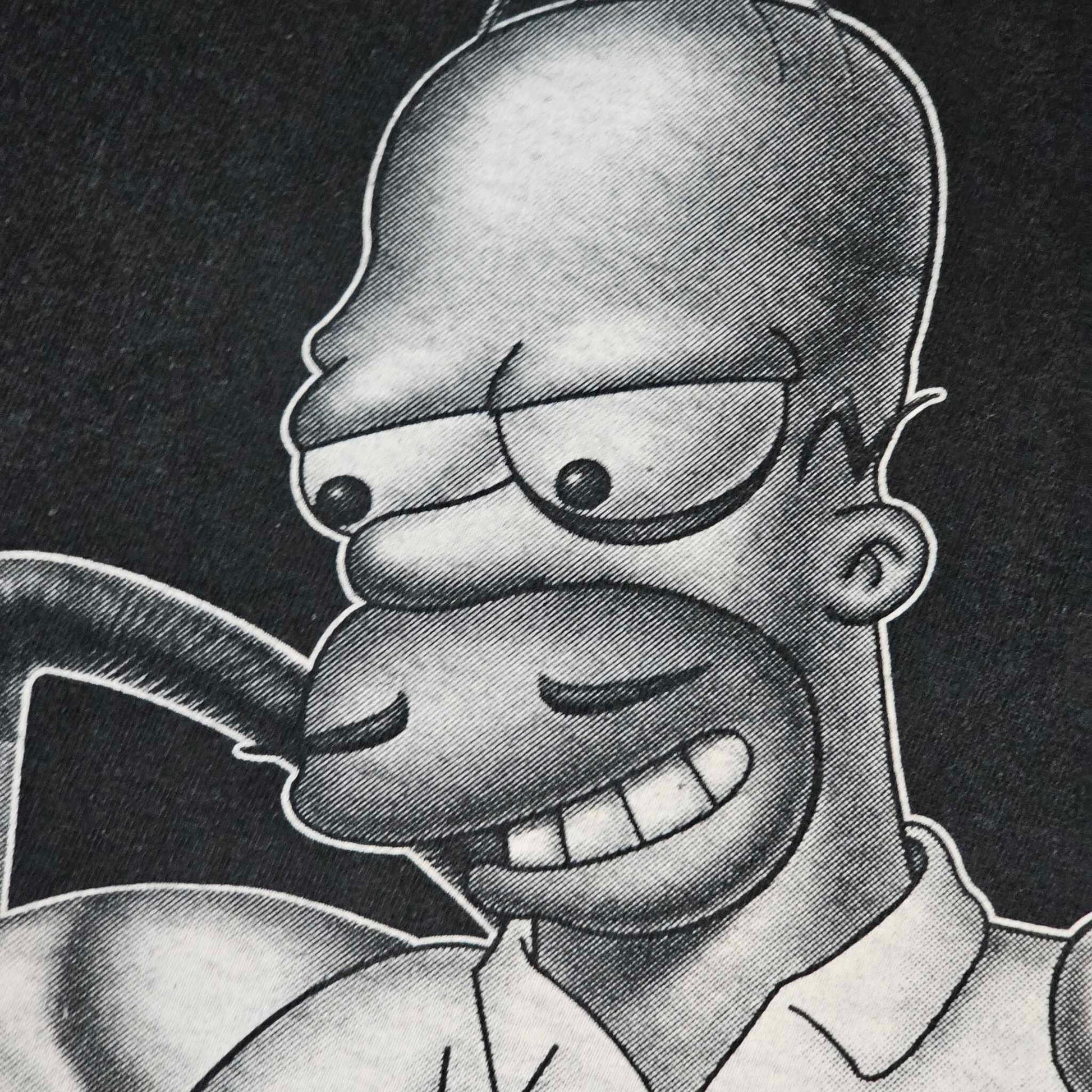 Homer Simpsons Vintage Y2k Rap Money Vacuuming Cash Rhinestones Pro Max Heavy Weight Tee Gangster 4xl Tall Free Shipping (3)