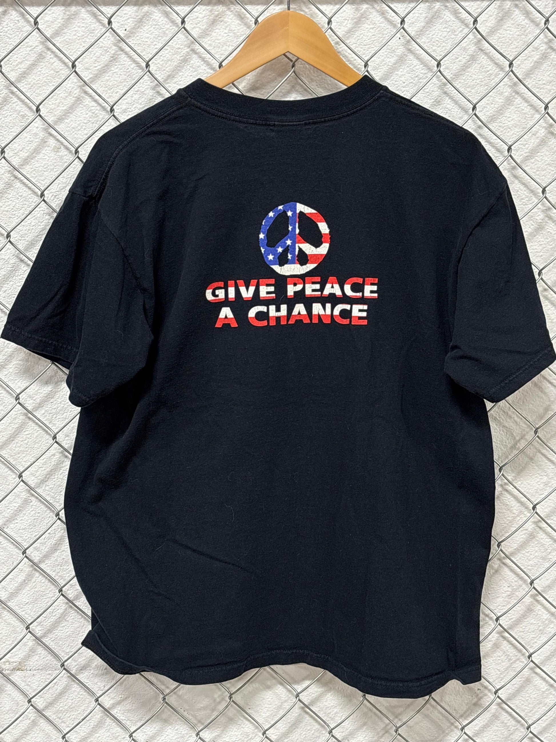 Vintage Y2k John Lennon Give Peace Chance Band Tee Size Large (3)