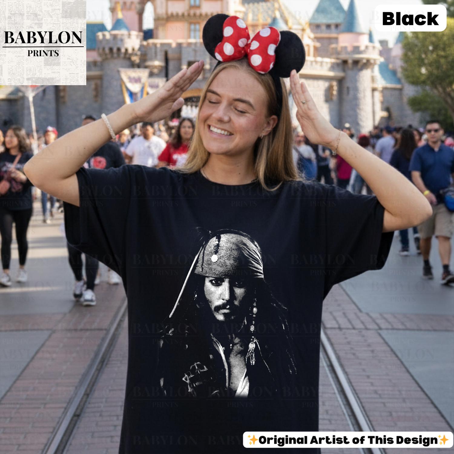 Vintage Jack Sparrow Pirates Disney Tee Captain Jack Sparrow Disneyland Pirates Ride Pirates Caribbean (3)