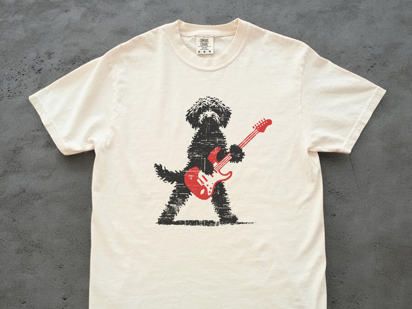 Goldendoodle Rock Guitar Music Lover Tee Doodle Mom Dad Gif Rock Dog (1)