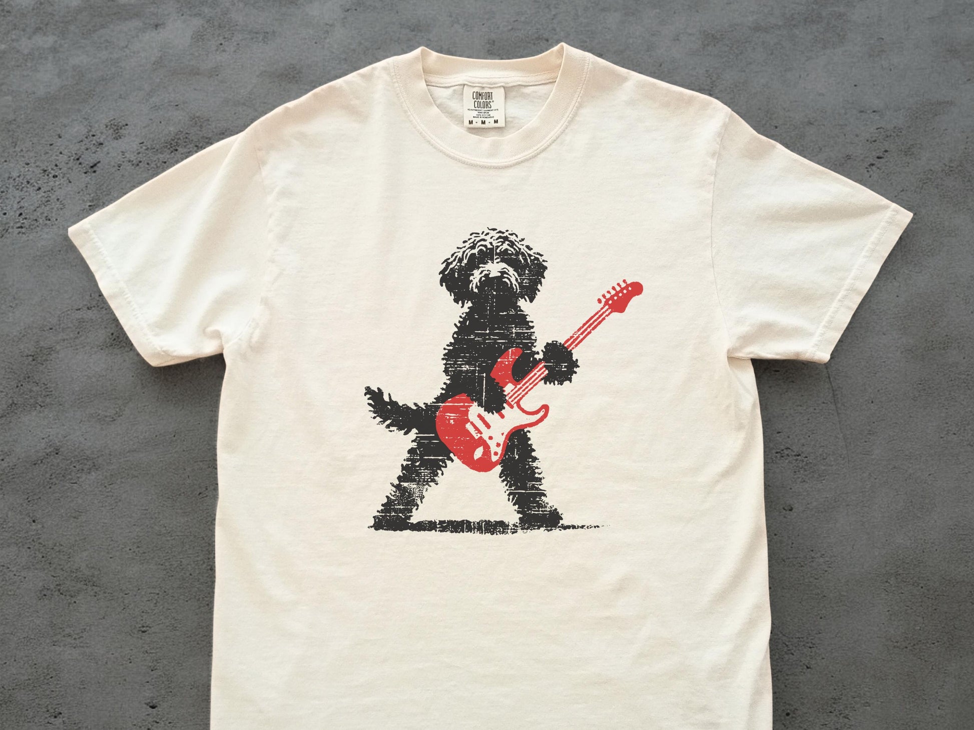 Goldendoodle Rock Guitar Music Lover Tee Doodle Mom Dad Gif Rock Dog (1)