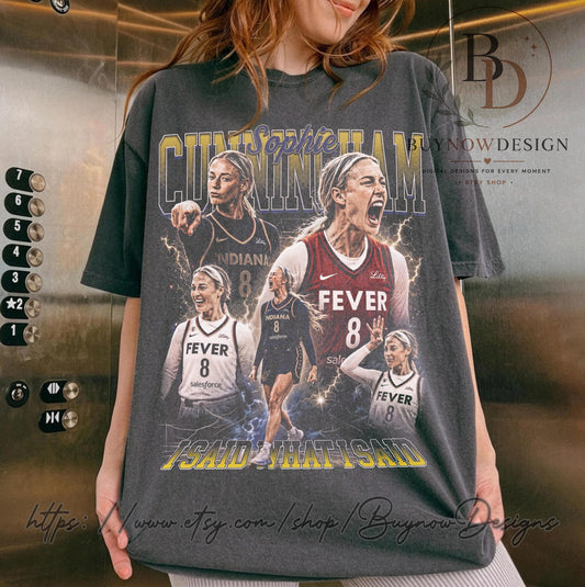 Sophie Cunningham Said Said Vintage Wnba Basketball Comfort Colors Indiana Basketball Fan Bootleg Retro (1)