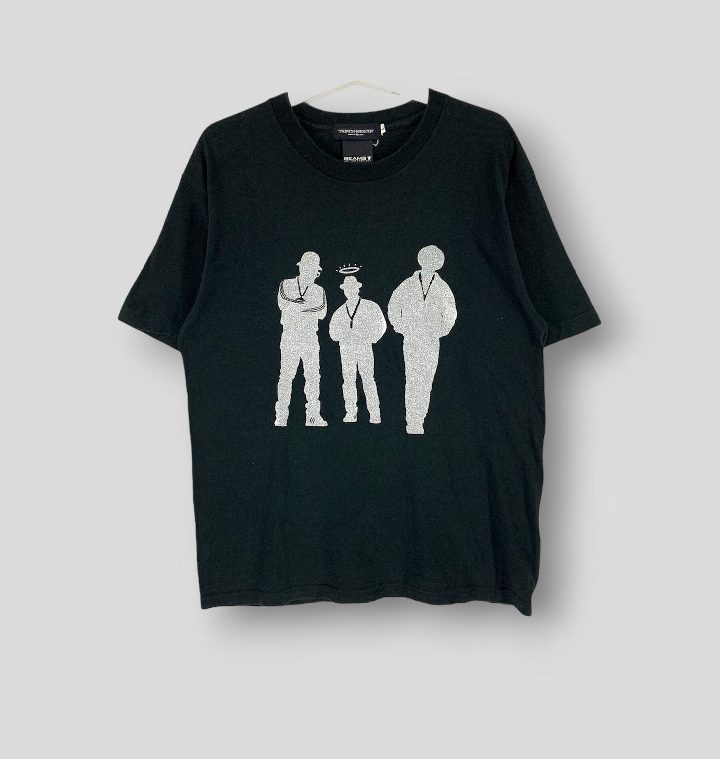 Vintage Y2k Run Dmc Beams Japanese Brand Streetcar Casual Hip Hop Rap Tees Black Large (1)