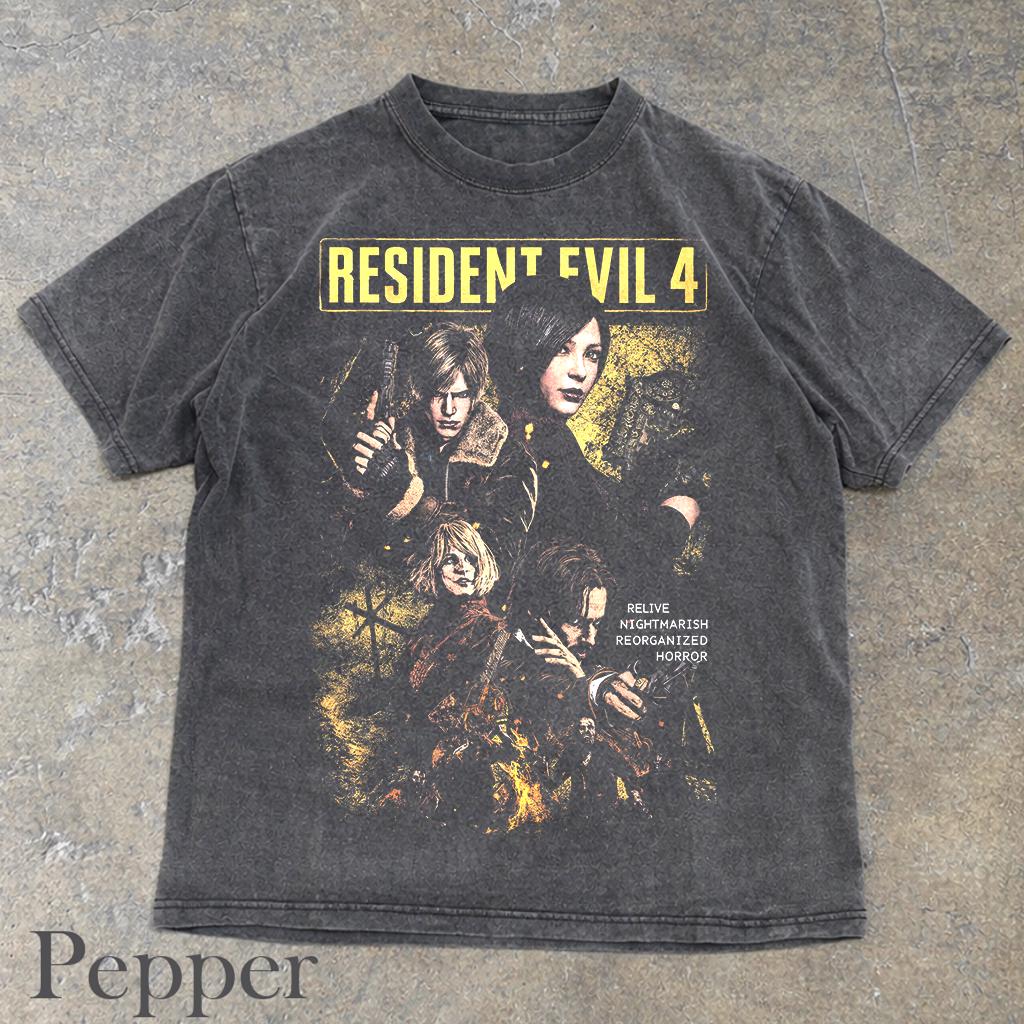 Resident Evil Leon Kennedy Ada Wong Horror Game Streetwear Tee (4)