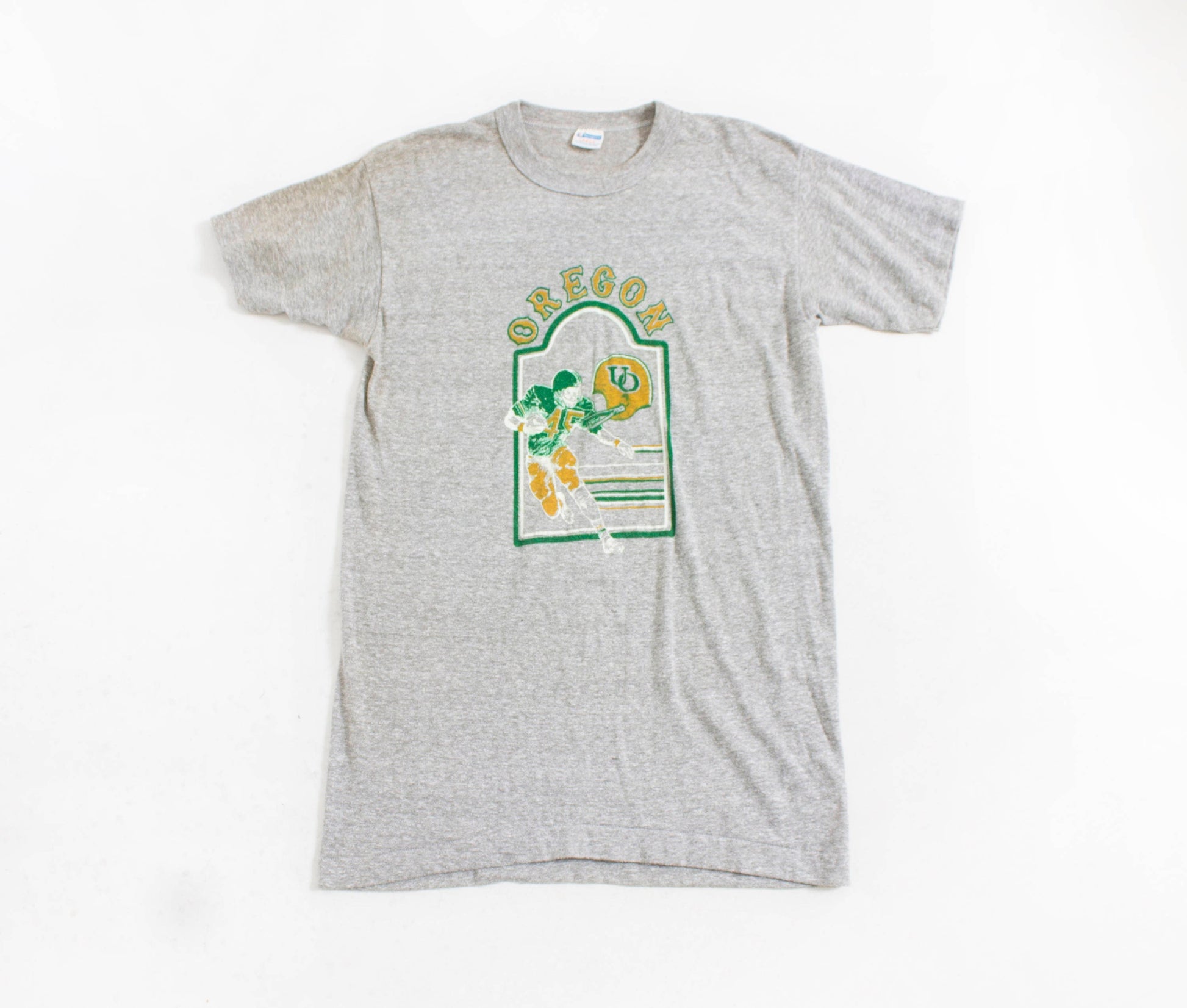 1970s Champion Blue Bar Oregon State College Football Tee (1)