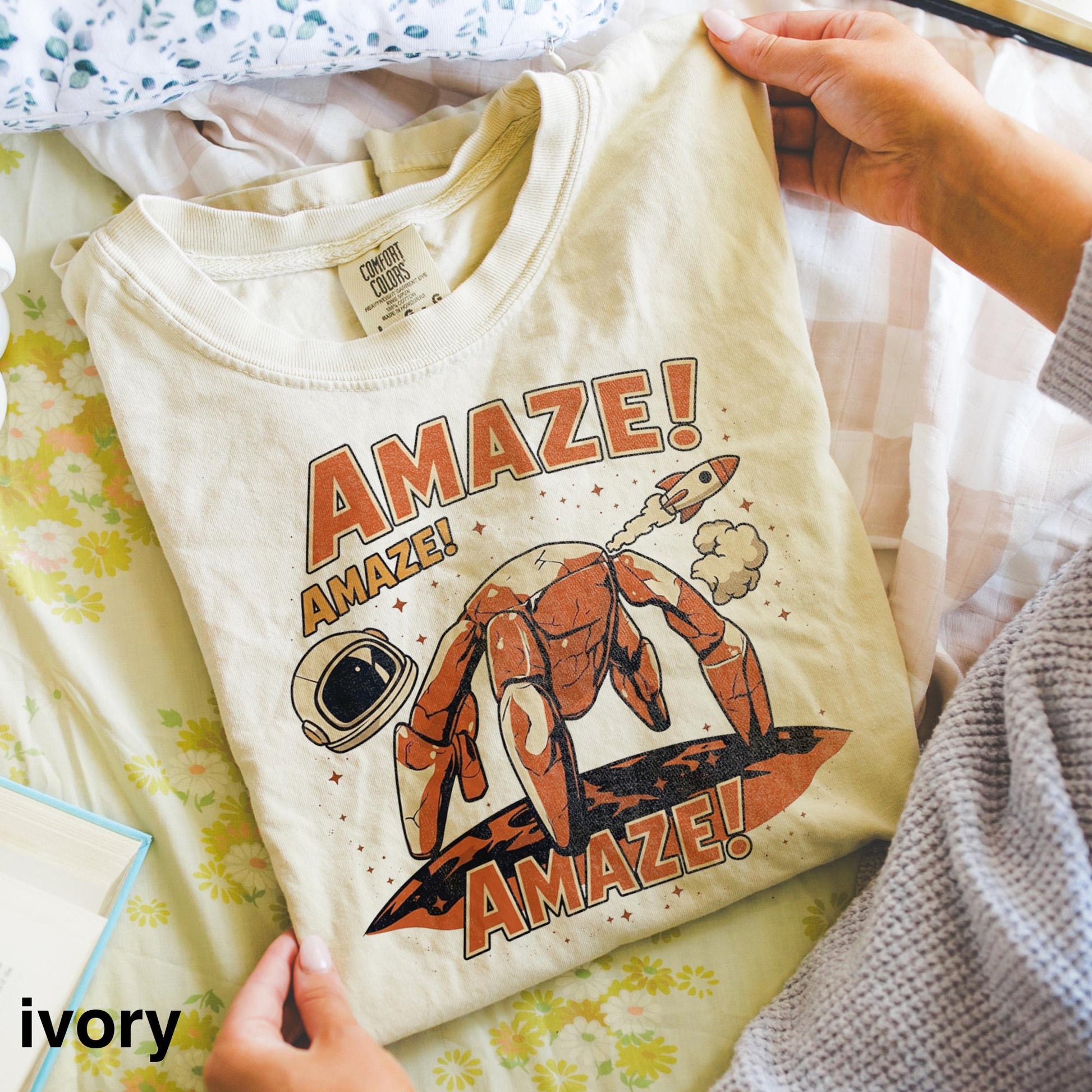 Amaze Rocket Rocky Project Hail Mary Comfort Colors Retro Sci Fi Alien Book Lover (2)