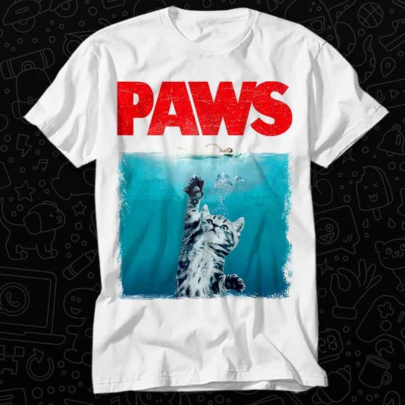 Paws Kitten Jaws Cat Tee Vintage Music Movie Oz119 Unisex T-shirt, Sweatshirt, Hoodie (1)