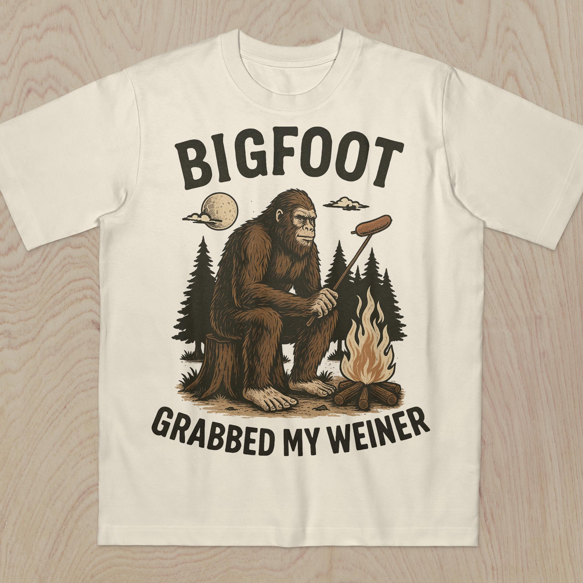 Bigfoot Grabbed Weiner Campfire Sasquatch Bigfoo National Forests Camping Appalachia Silly (1)