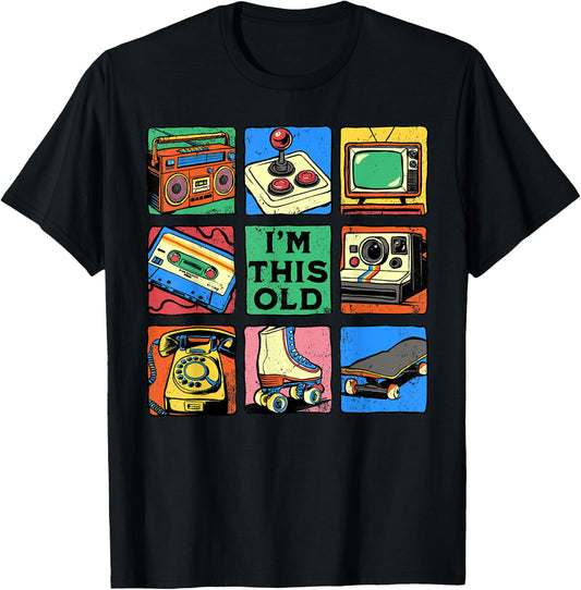 I'M Old Retro Vintage Nostalgia 80s 90s Cassette Tape Unisex T-shirt, Sweatshirt, Hoodie (1)