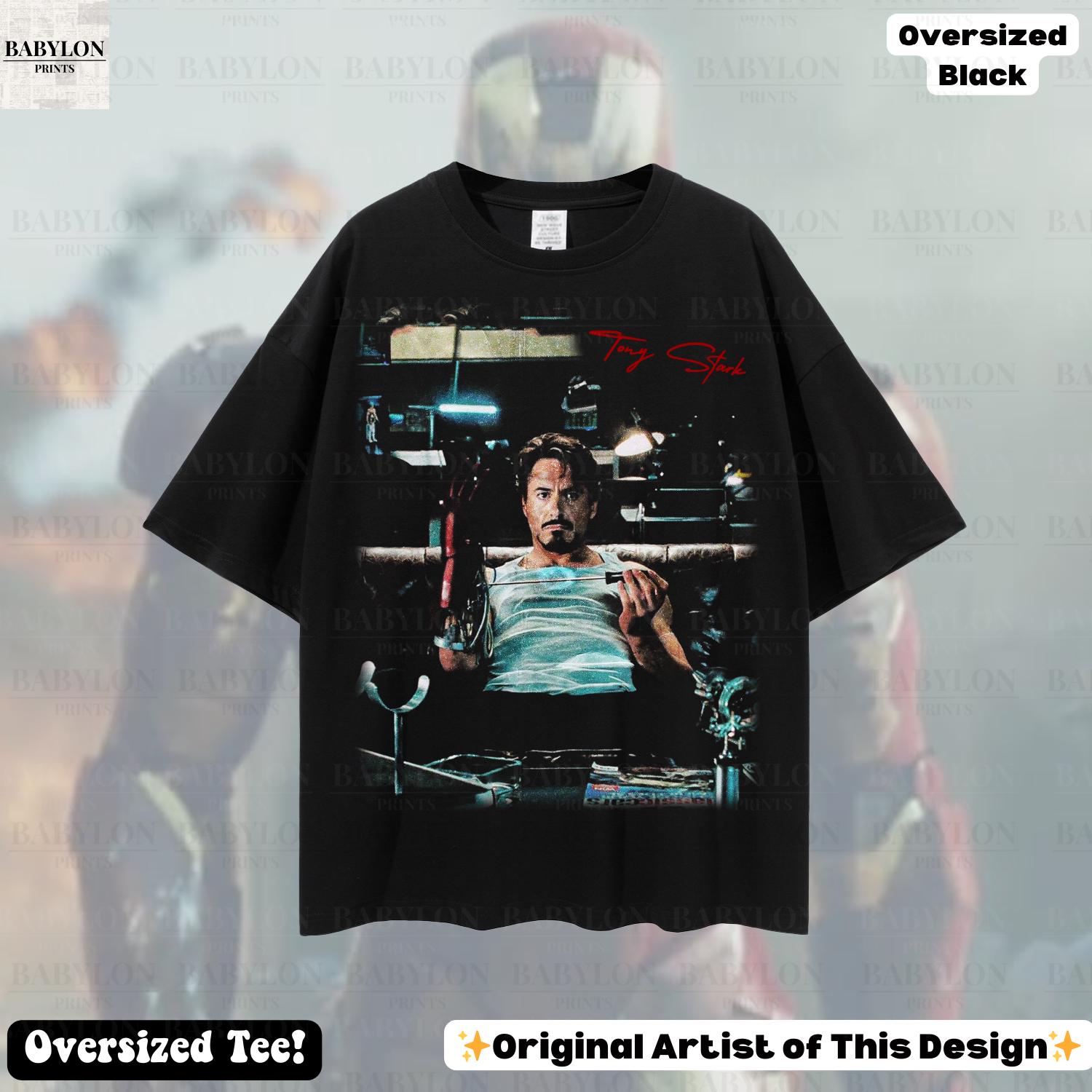 Oversized Iron Man Retro Tony Stark Iron Man Avengers Marvel Disney Avengers Campus Tee Disneyworld (3)