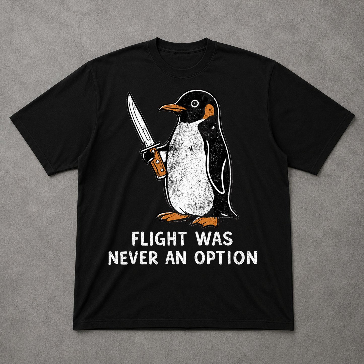 Flight Never Option Sarcastic Penguin Animal Meme Penguin Tee Bird Lover (1)