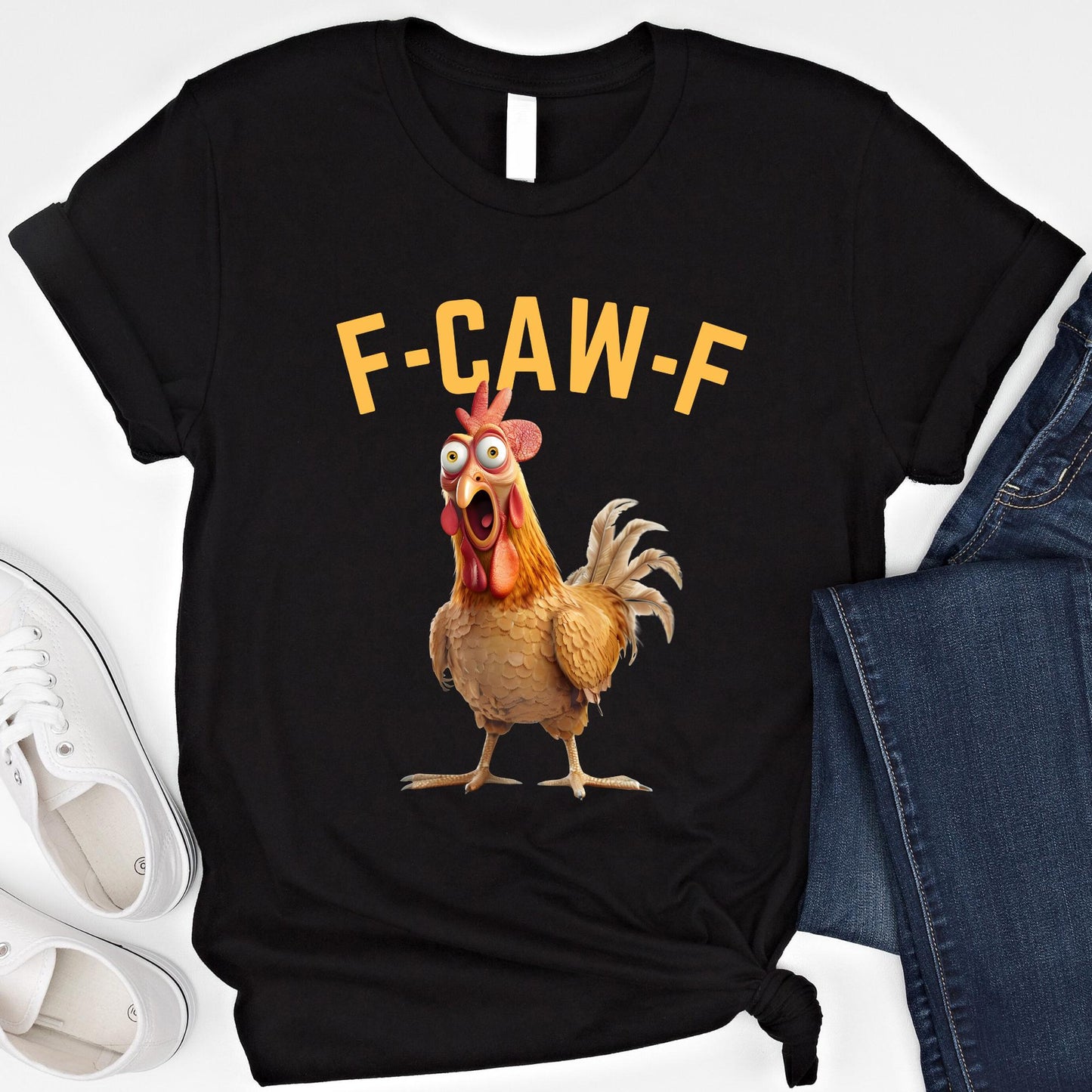 F-Caw-F Chicken Rooster Humor Unisex T-shirt, Sweatshirt, Hoodie (1)