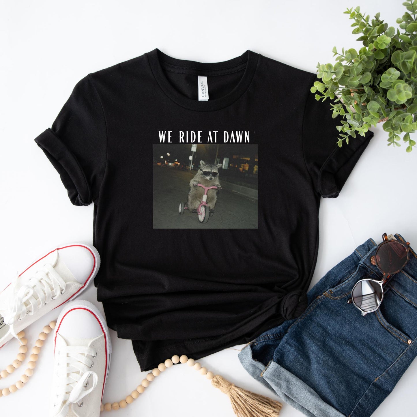 Ride Dawn Racoon Chaotic Humor Unisex T-shirt, Sweatshirt, Hoodie (4)