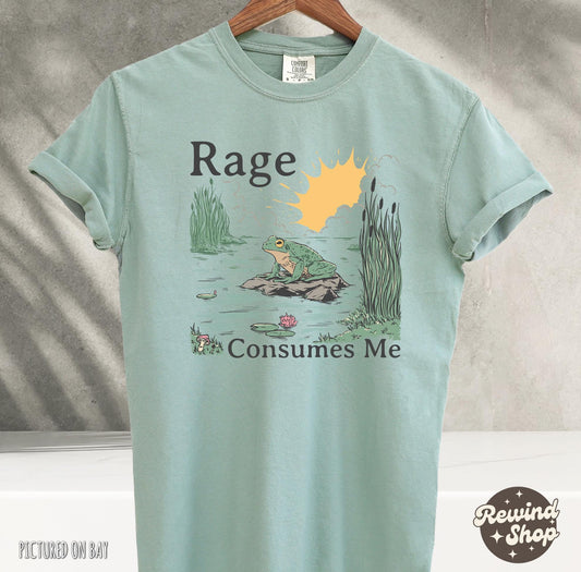 Rage Consumes Frog Pond Meme Frog Vintage Nature Lover Frog Retro (1)