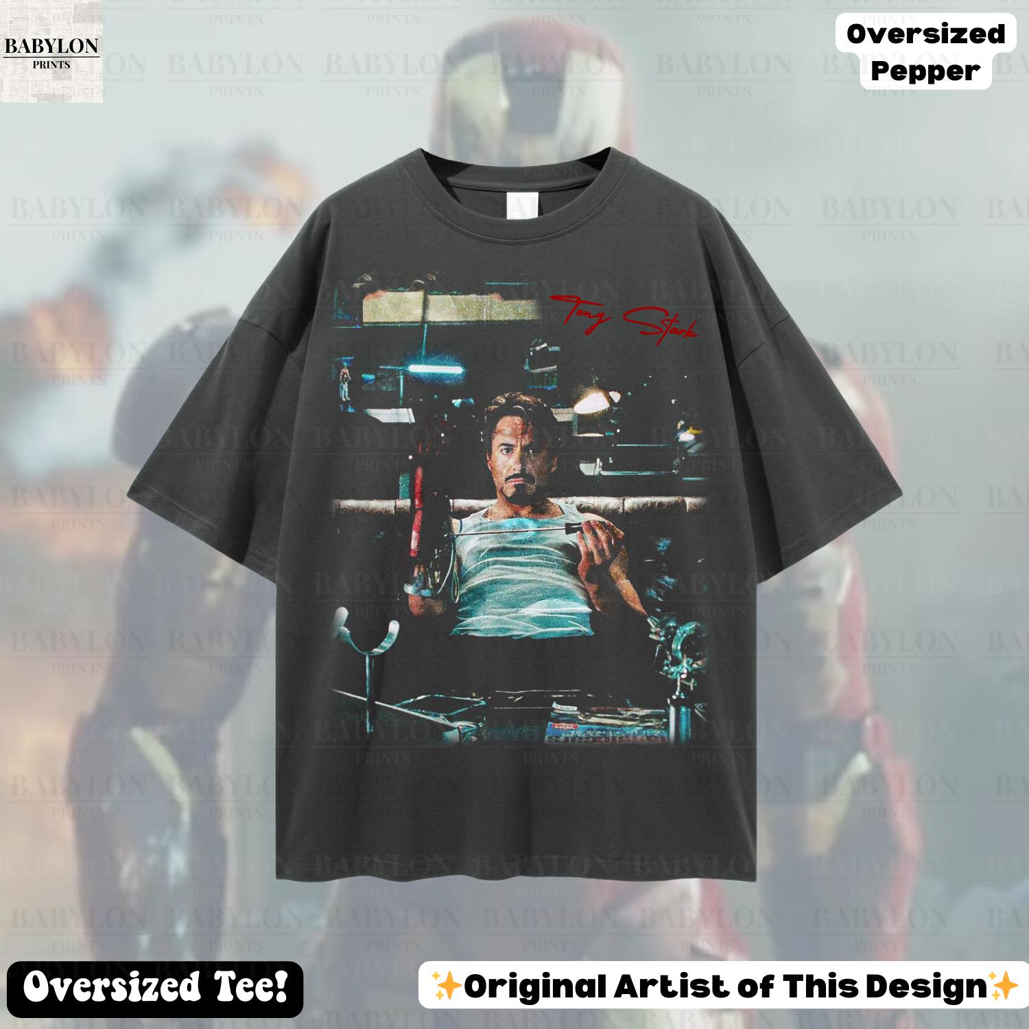 Oversized Iron Man Retro Tony Stark Iron Man Avengers Marvel Disney Avengers Campus Tee Disneyworld (4)