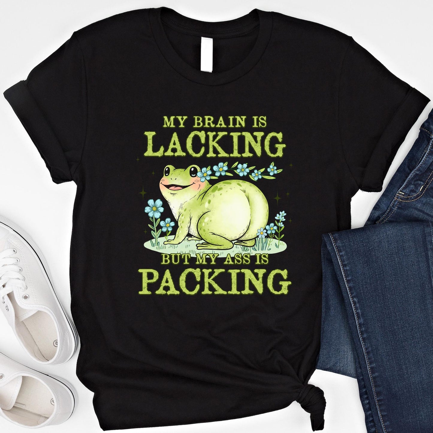 Brain Lacking Ass Packing Frog Meme Big Butt Humor Raunchy Inappropriate (1)