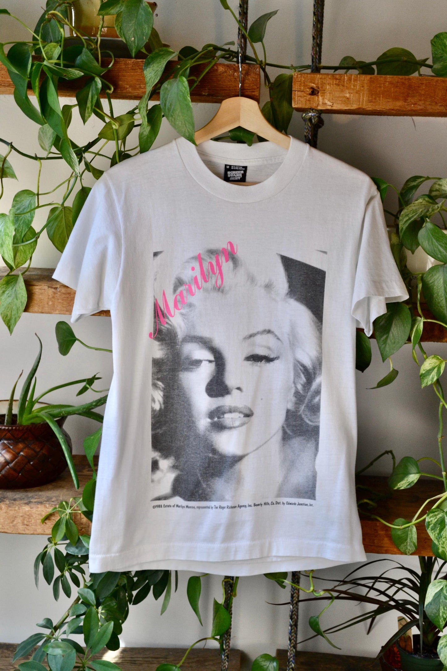 Vintage 80s 90s Marilyn Monroe Portrait Single Stitch Tee Medium (1)