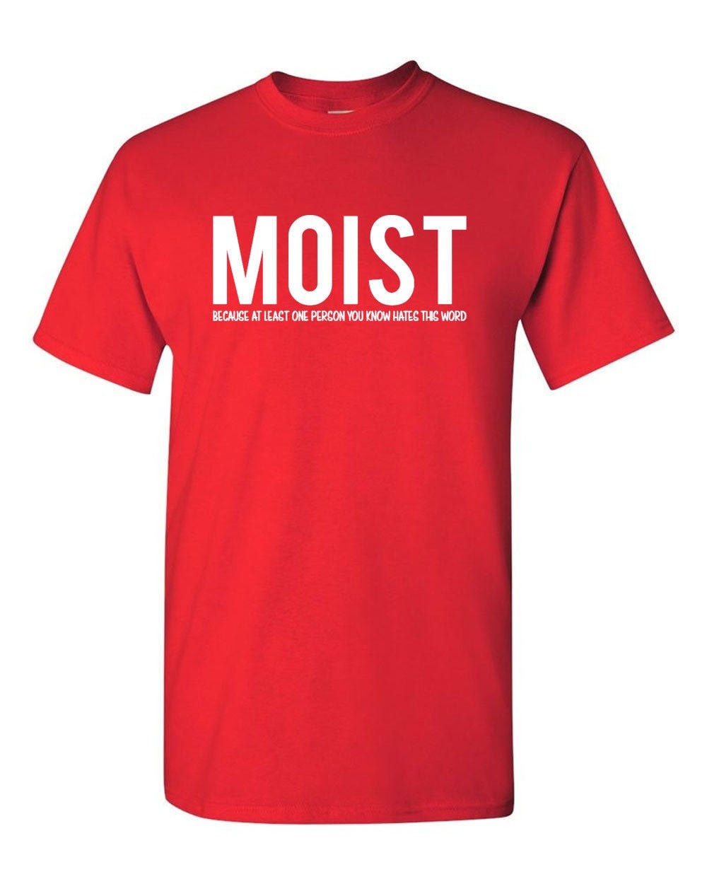 Moist Because Someone Hates Word Sarcastic Humor Tee Unisex T-shirt, Sweatshirt, Hoodie (1)