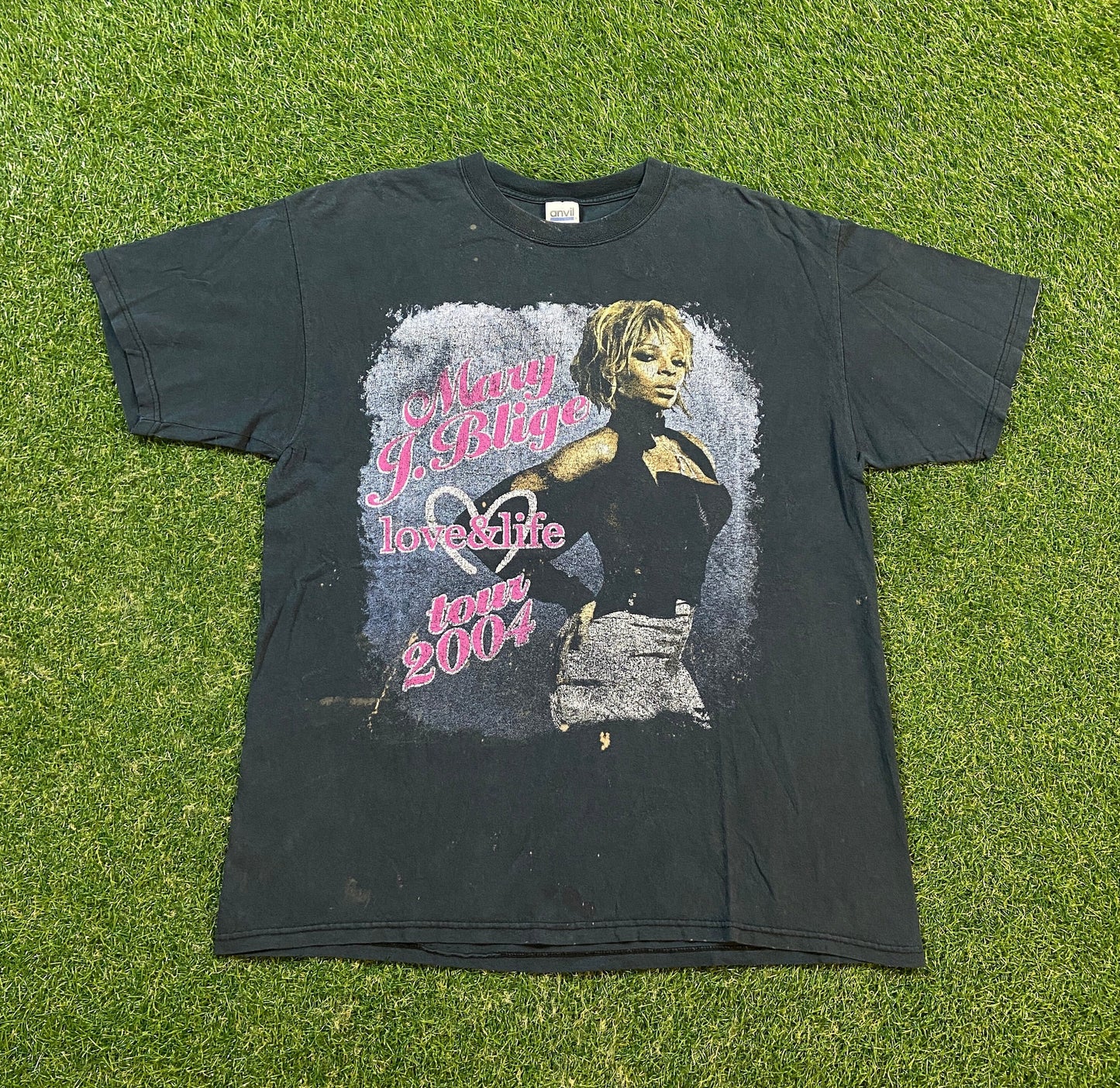 Vintage Mary Blige Tee Anvil Size Xtra Large Xl Love Life Tour 2004 Soul Music Merch 00s (1)