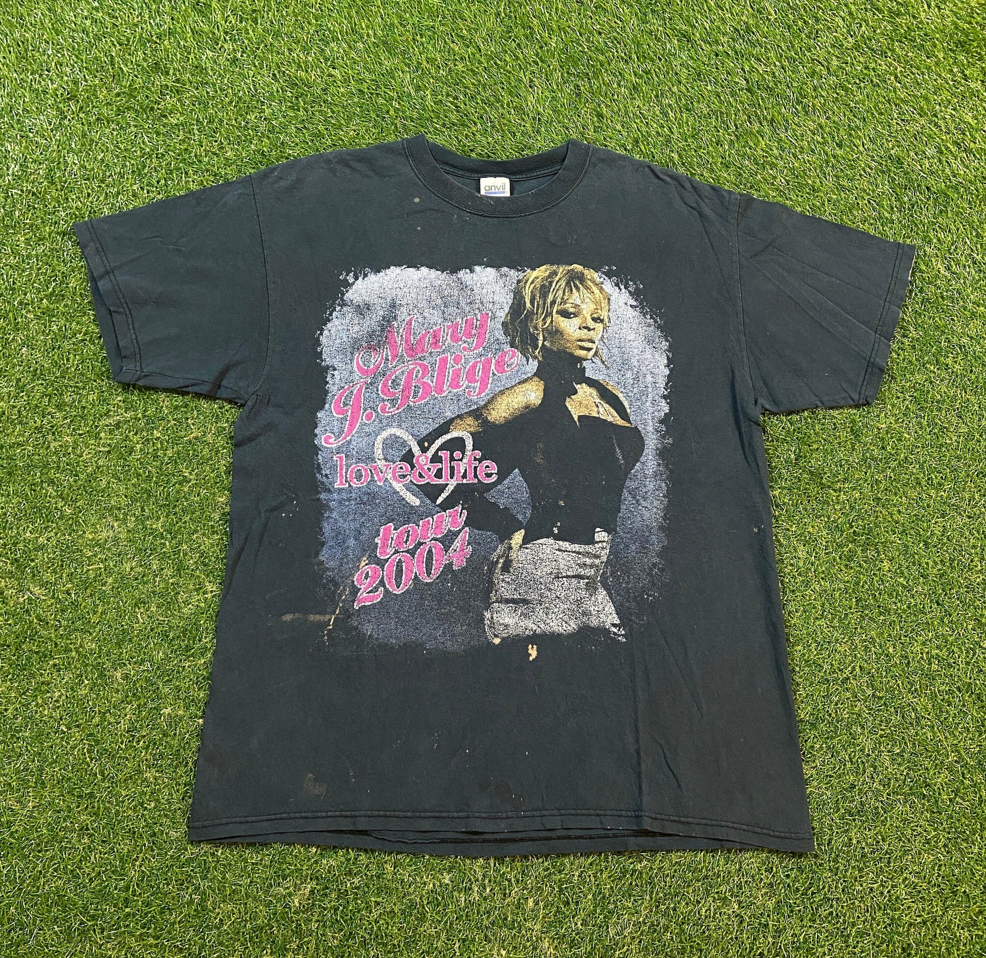Vintage Mary Blige Tee Anvil Size Xtra Large Xl Love Life Tour 2004 Soul Music Merch 00s (1)