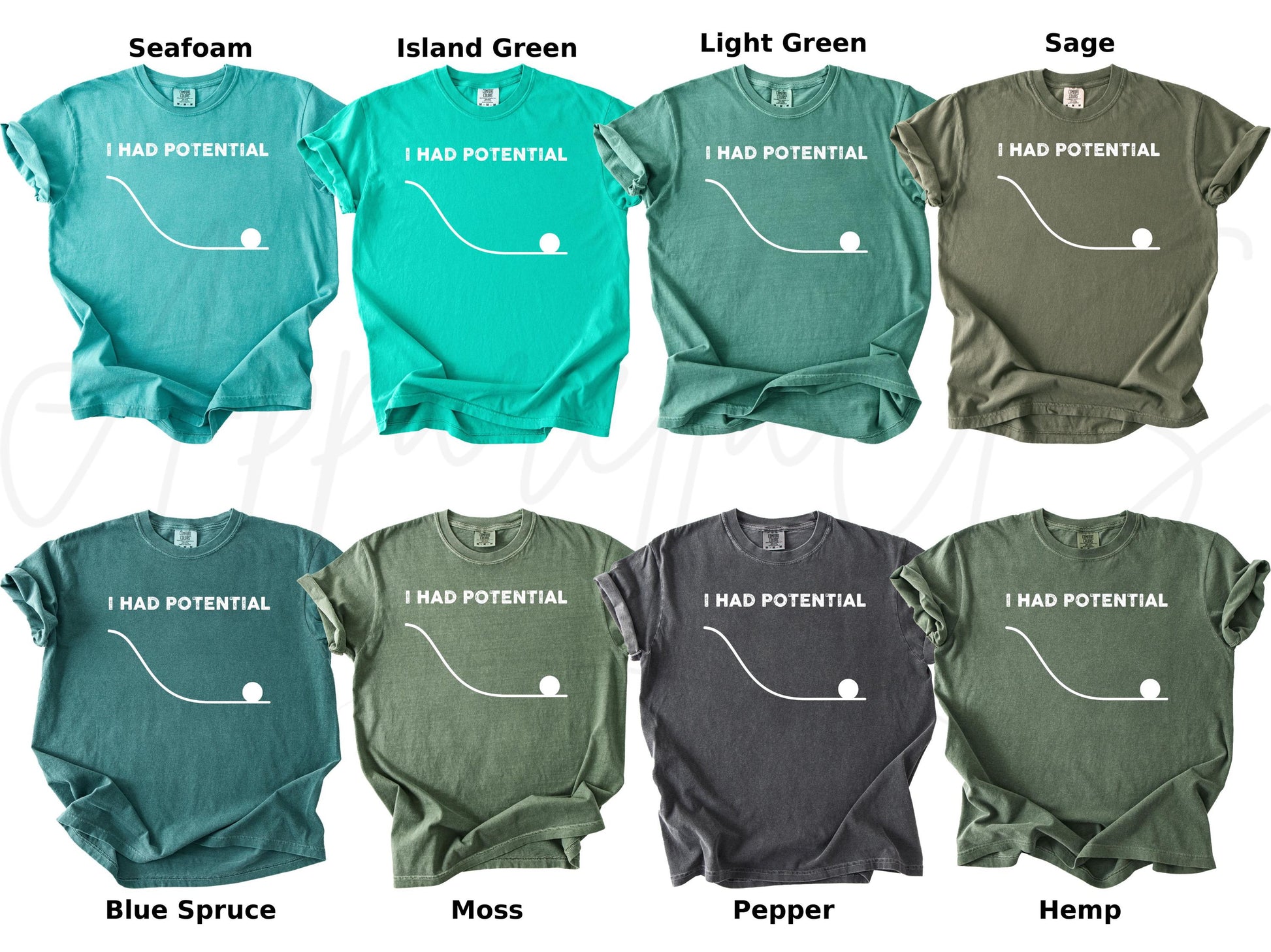 Comfort Colors Potential Downward Sarcastic Adulting Dark Humor Relatable Work Tee (2)