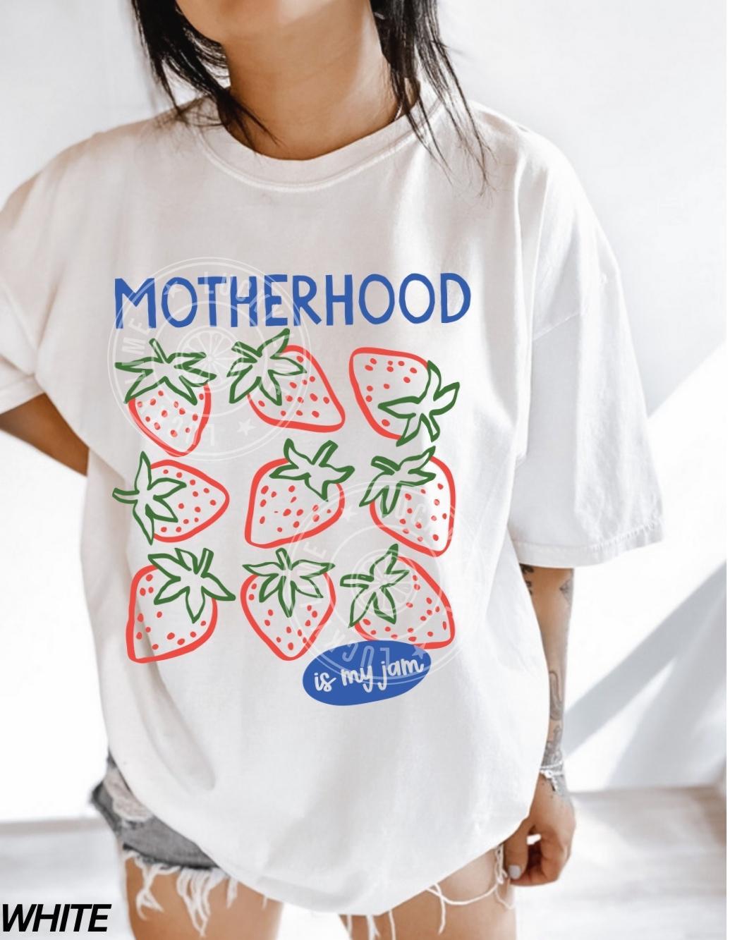 Motherhood Jam Comfort Colors Strawberry Mama Unisex T-shirt, Sweatshirt, Hoodie (2)