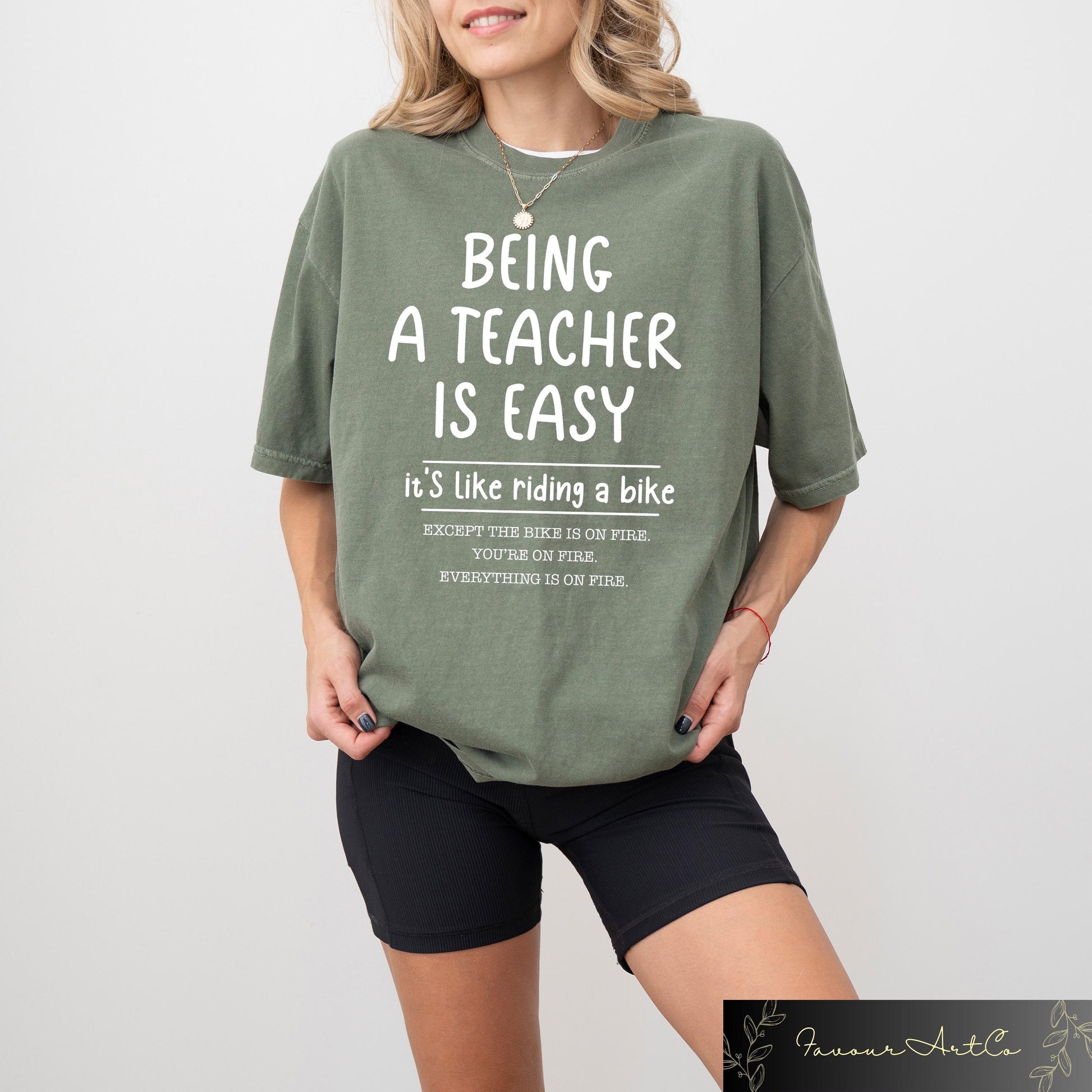 Teacher Easy It'S Like Riding Bike Teacher Meme Back School Teacher Tee Teacher (2)
