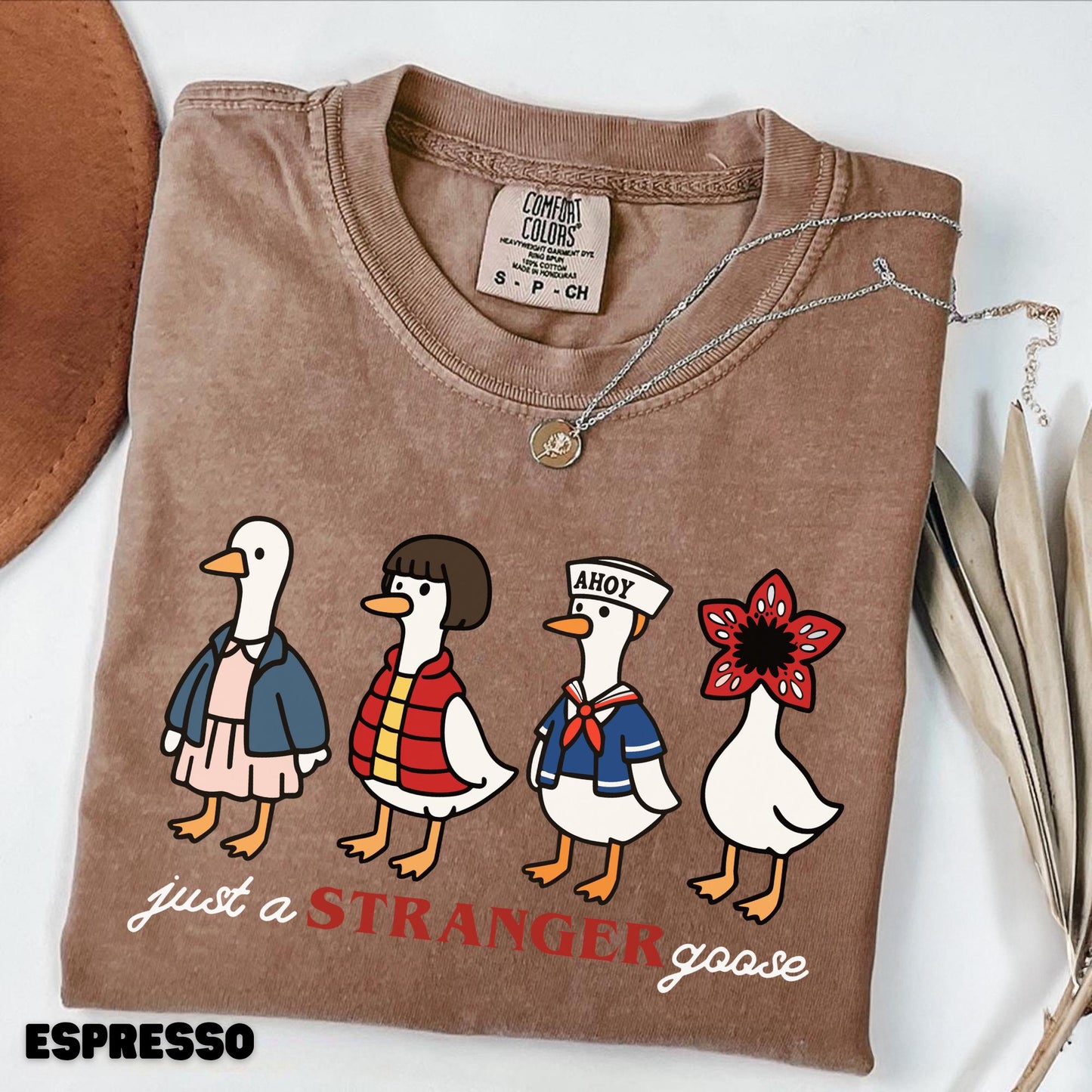 Comfort Colors Stranger Goose Goose Parody Tv Series Tee Sci-Fi Fan Tee Friends (2)