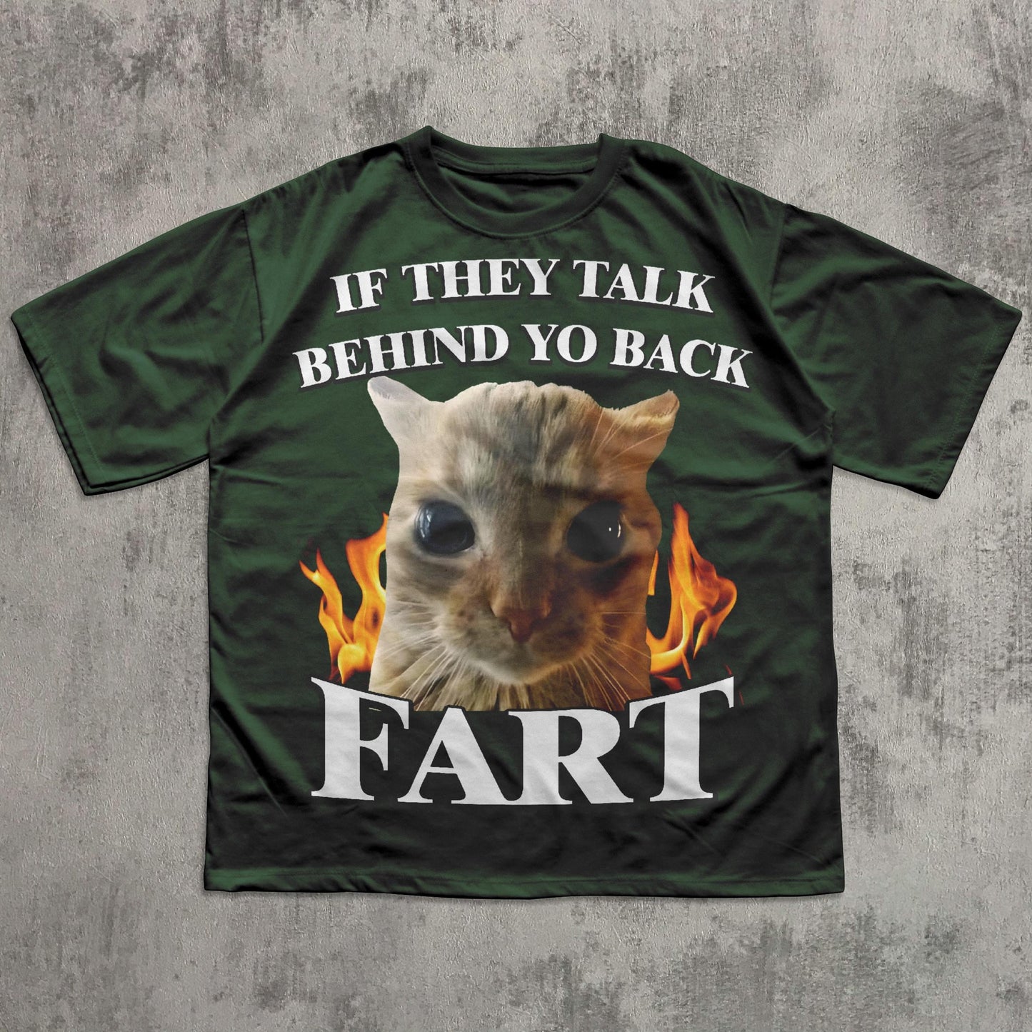 Talk Behind Yo Back Fart Cat Meme Silly Cats Stupid Brainro Unhinged Clothes Weird (4)