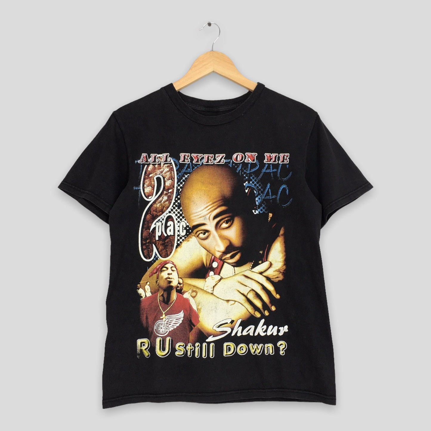 Vintage 90'S Tupac Shakur Rapper Makaveli Tees Small 2pac Eyez Hip Hop Festival Concert Music Rap Size (1)