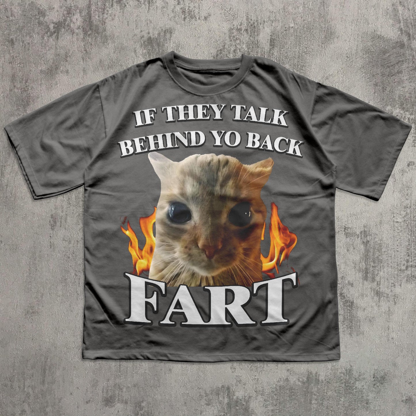 Talk Behind Yo Back Fart Cat Meme Silly Cats Stupid Brainro Unhinged Clothes Weird (2)