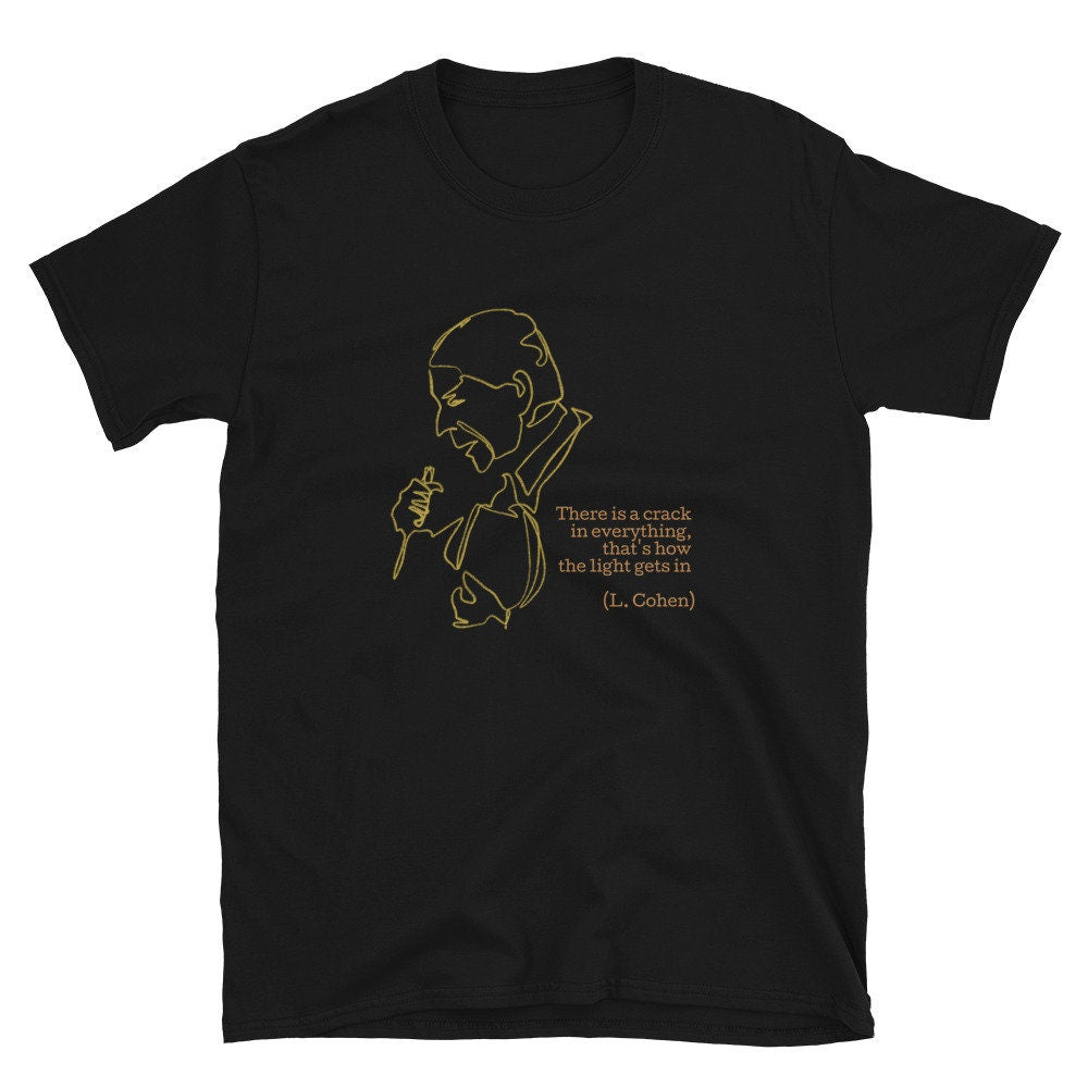 Leonard Cohen Line Drawing Crack Unisex T-shirt, Sweatshirt, Hoodie (1)