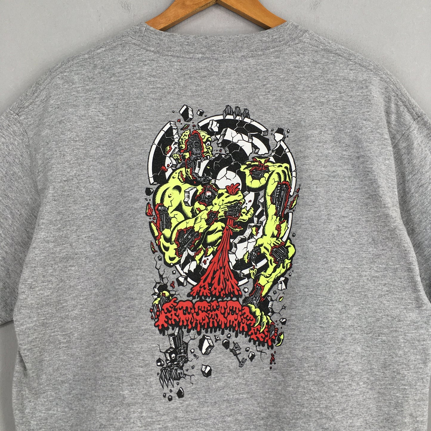 Vintage 90'S Rob Roskopp Pushead Gray Medium Rob Roskopp Skateboard Printed Nhs Streetwear Thrasher Skater Tee Size (2)
