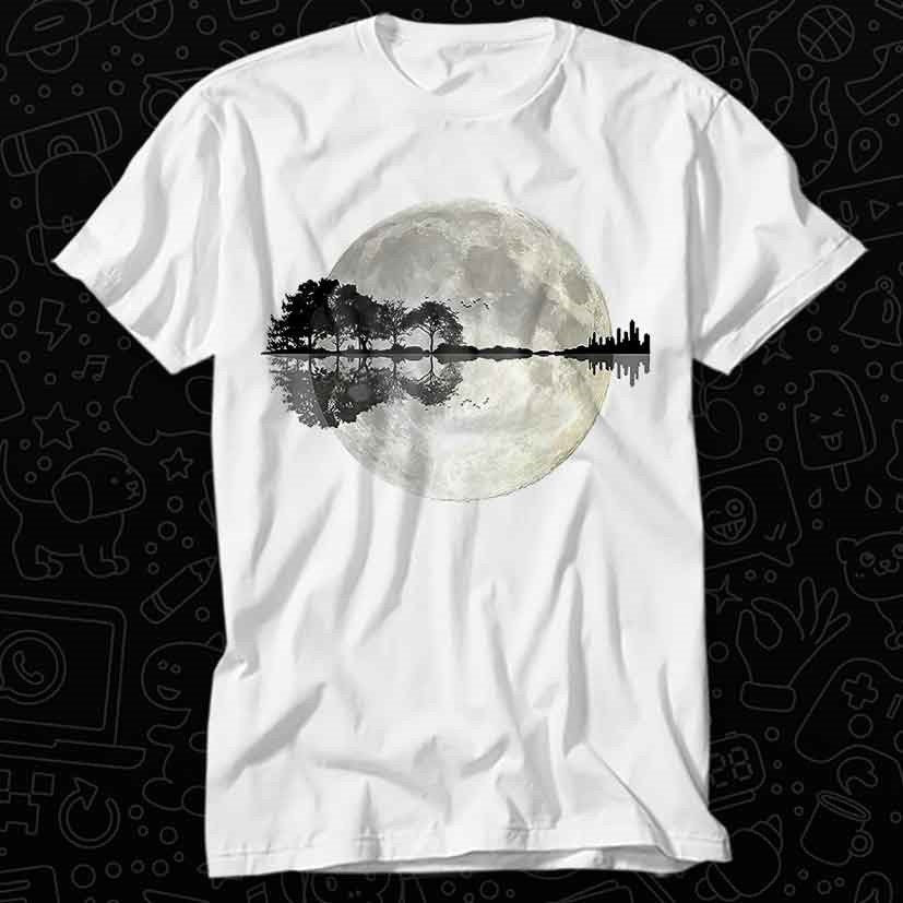 Moonlight Nature Guitar Tree Tee Vintage Music Movie Oz240 (1)