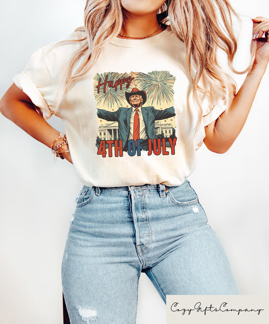 Happy 4th July Trump Independence Day Trump Fourth July Tee Patriotic Independence Day (1)