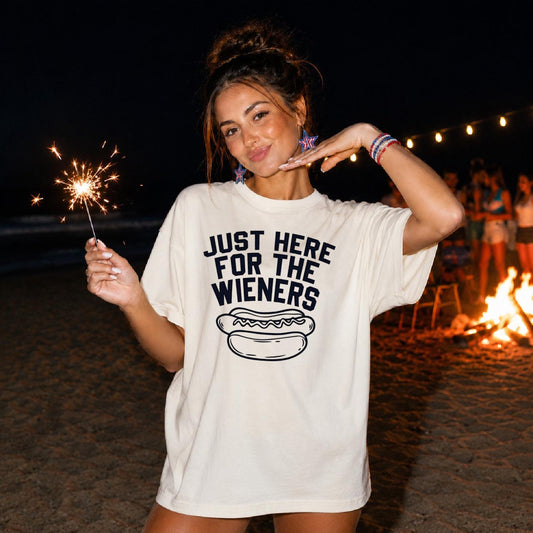 4th July Here Wieners Natural Ivory Unisex T-shirt, Sweatshirt, Hoodie (1)