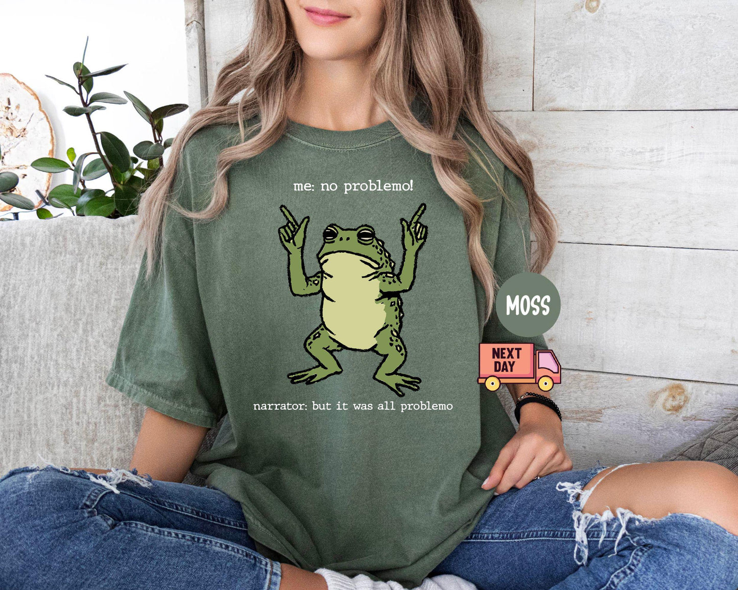 Comfort Colors Frog Meme Problemo Memes Tee Frog Sarcasm (2)