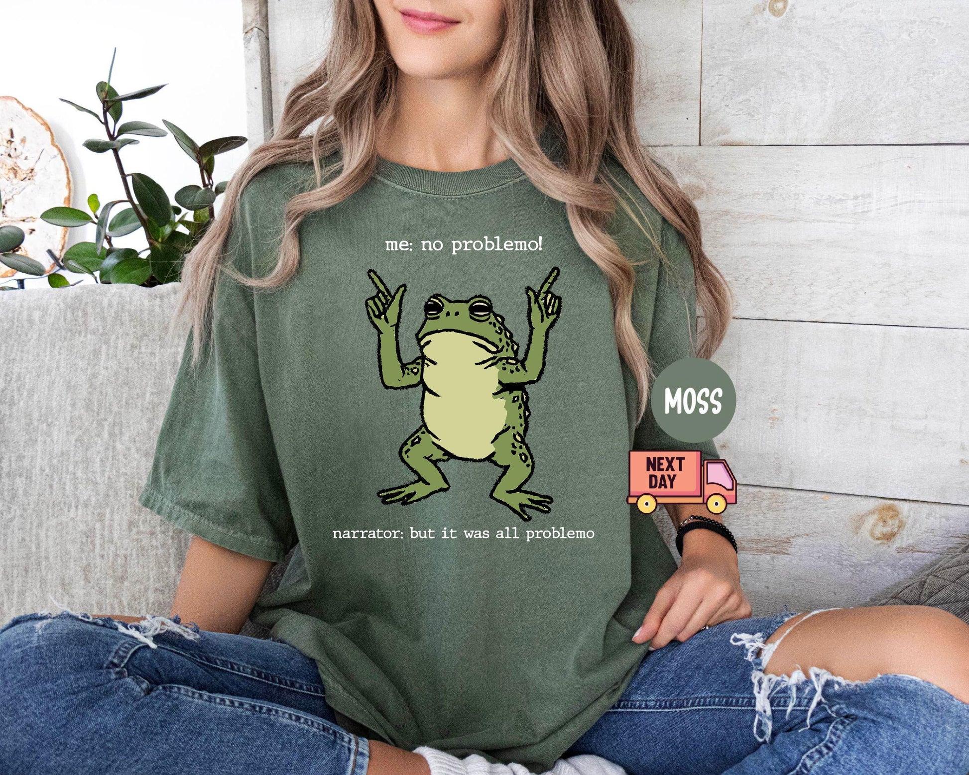 Comfort Colors Frog Meme Problemo Memes Tee Frog Sarcasm (2)