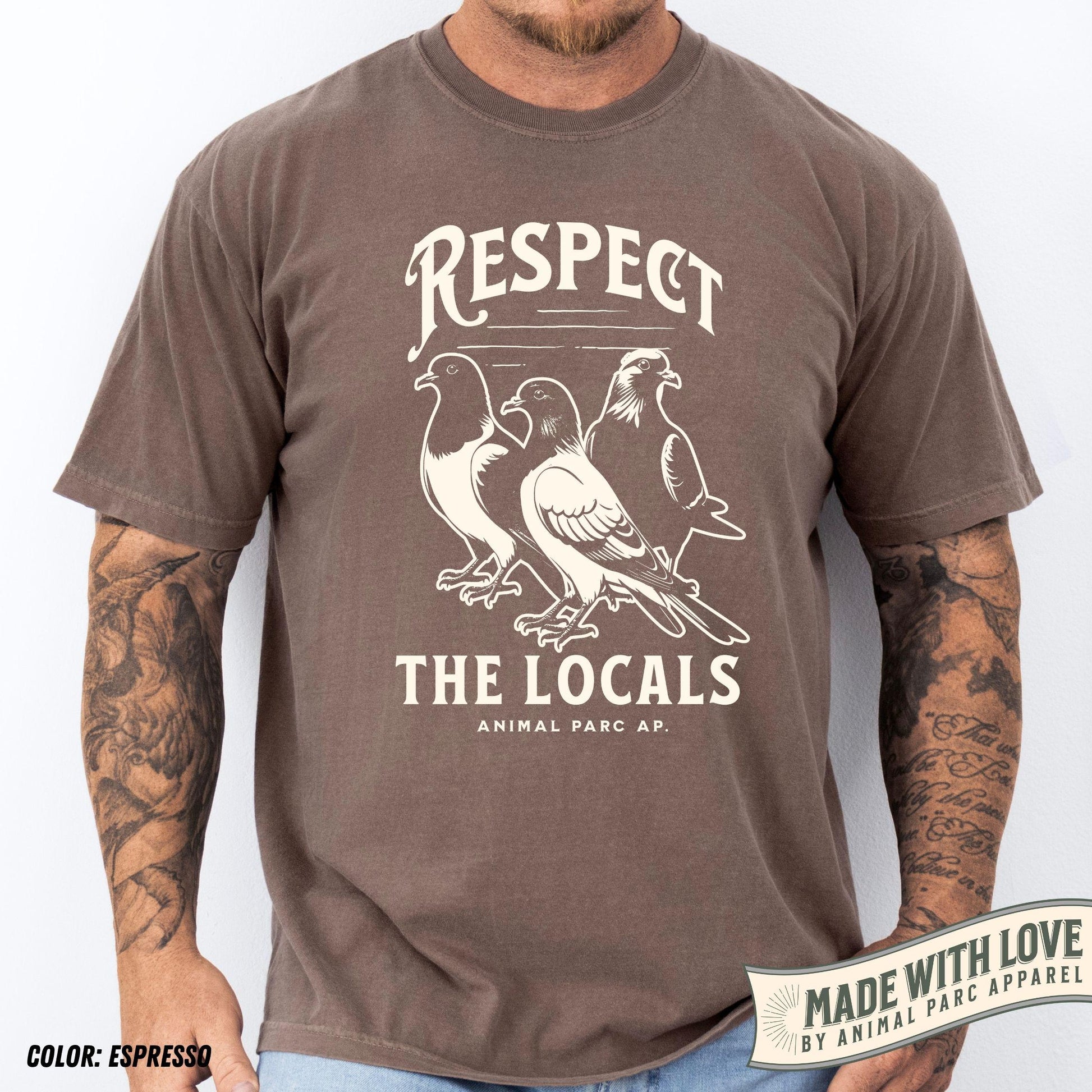 Respect Locals Pigeon Pigeon Lover Pigeons Vintage Tee Pigeon Silly Dove Tee Animals (3)