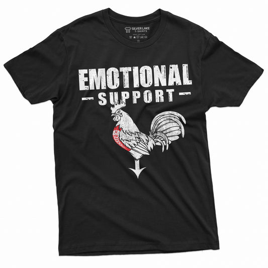 Emotional Support Rooster Cock Offensive Humor Tee Unisex T-shirt, Sweatshirt, Hoodie (1)