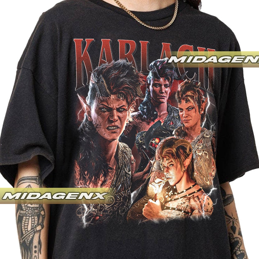 Limited Karlach Baldurs Gate Vintage Man Unisex T-shirt, Sweatshirt, Hoodie (1)