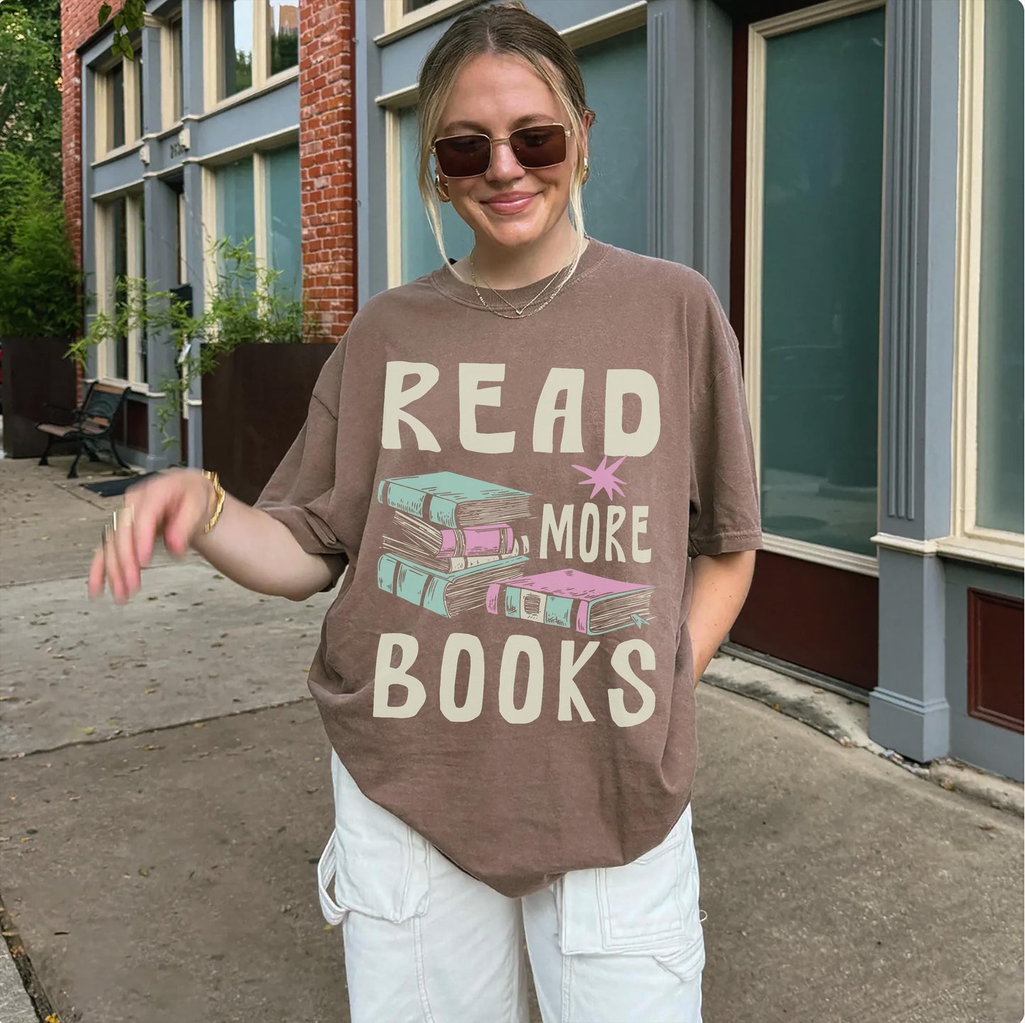 90s Vintage Read More Books Book Lover Bookish Unisex T-shirt, Sweatshirt, Hoodie (1)